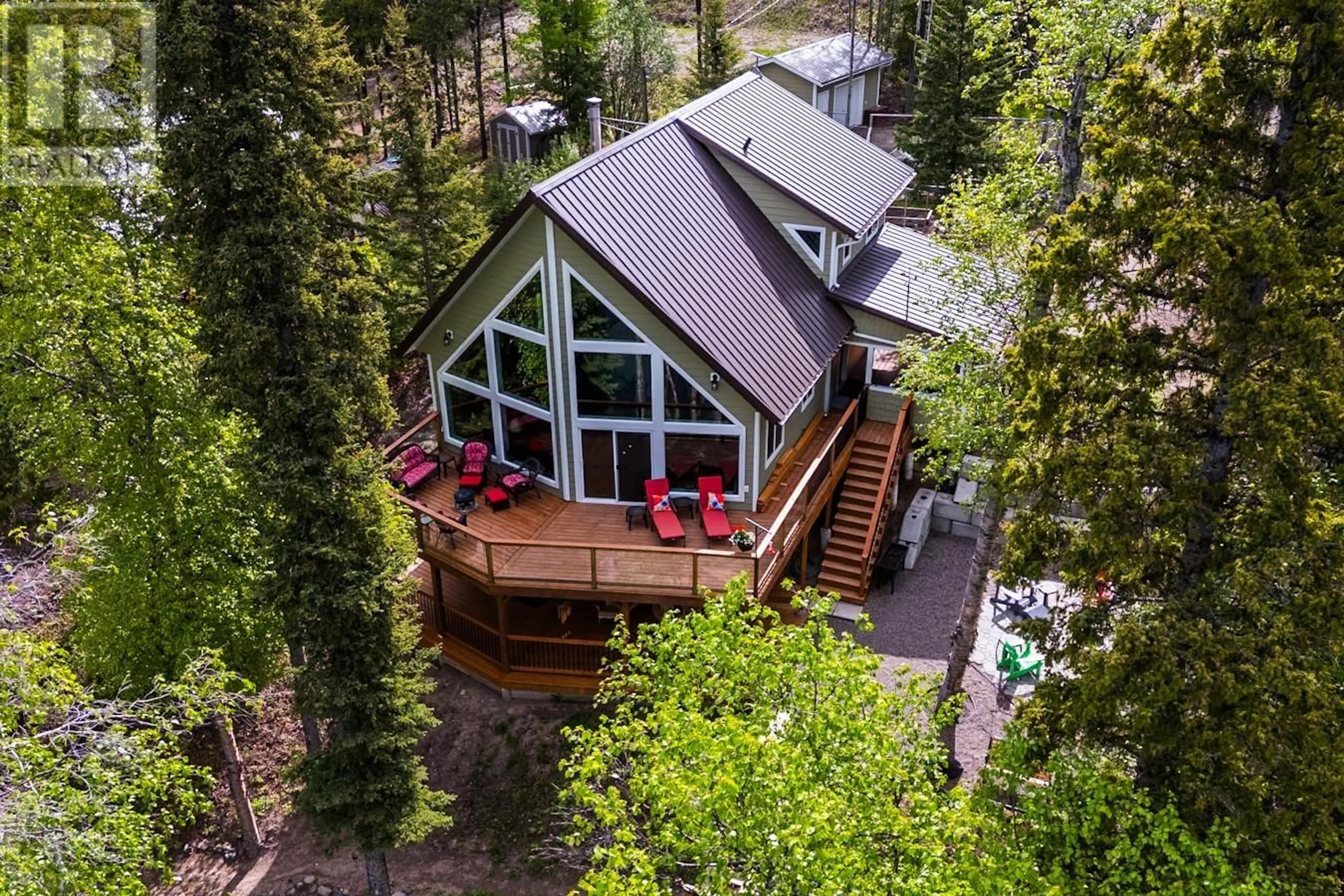 A pic from outside/outdoor area/front of a property/back of a property/a pic from drone, forest/trees view for 57700 SOMERSET DRIVE, Vanderhoof British Columbia V0J3A3