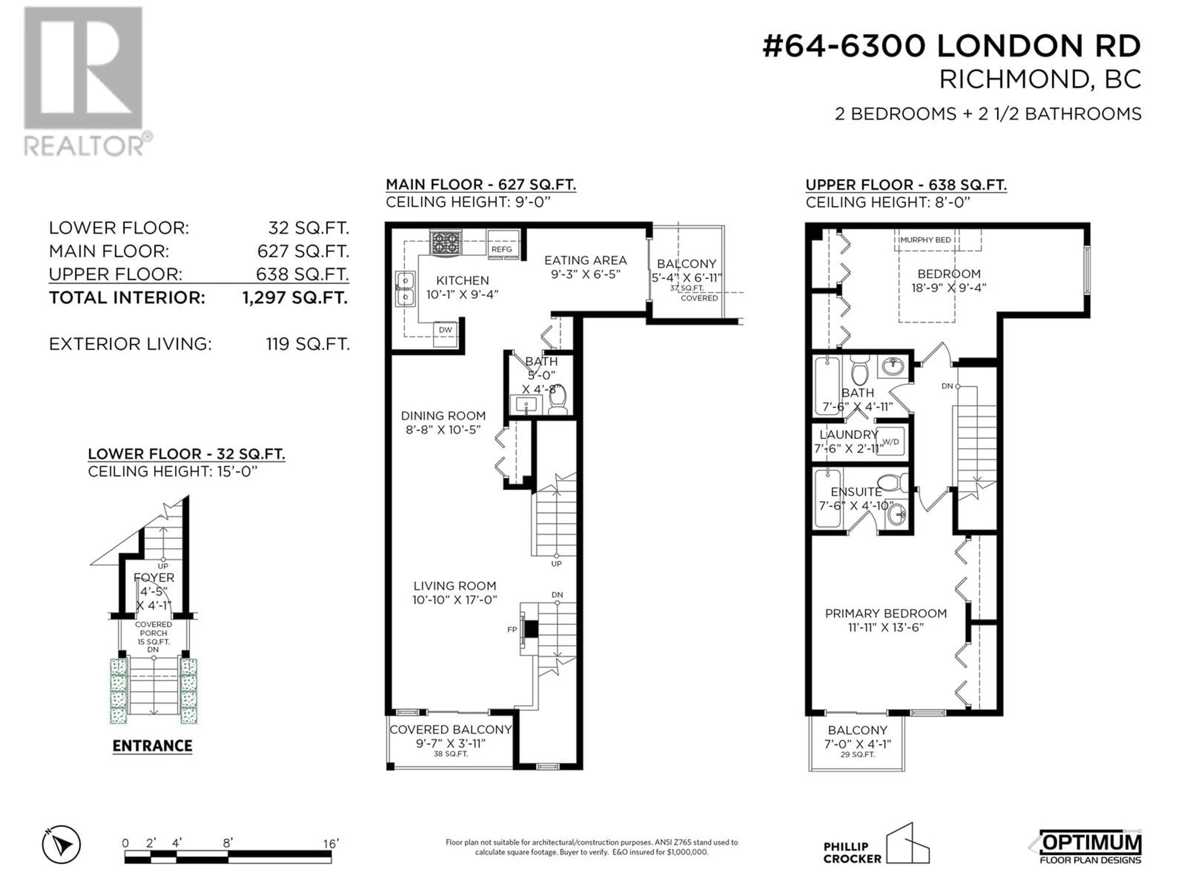 Floor plan for 64 - 6300 LONDON ROAD, Richmond British Columbia V7E6V6