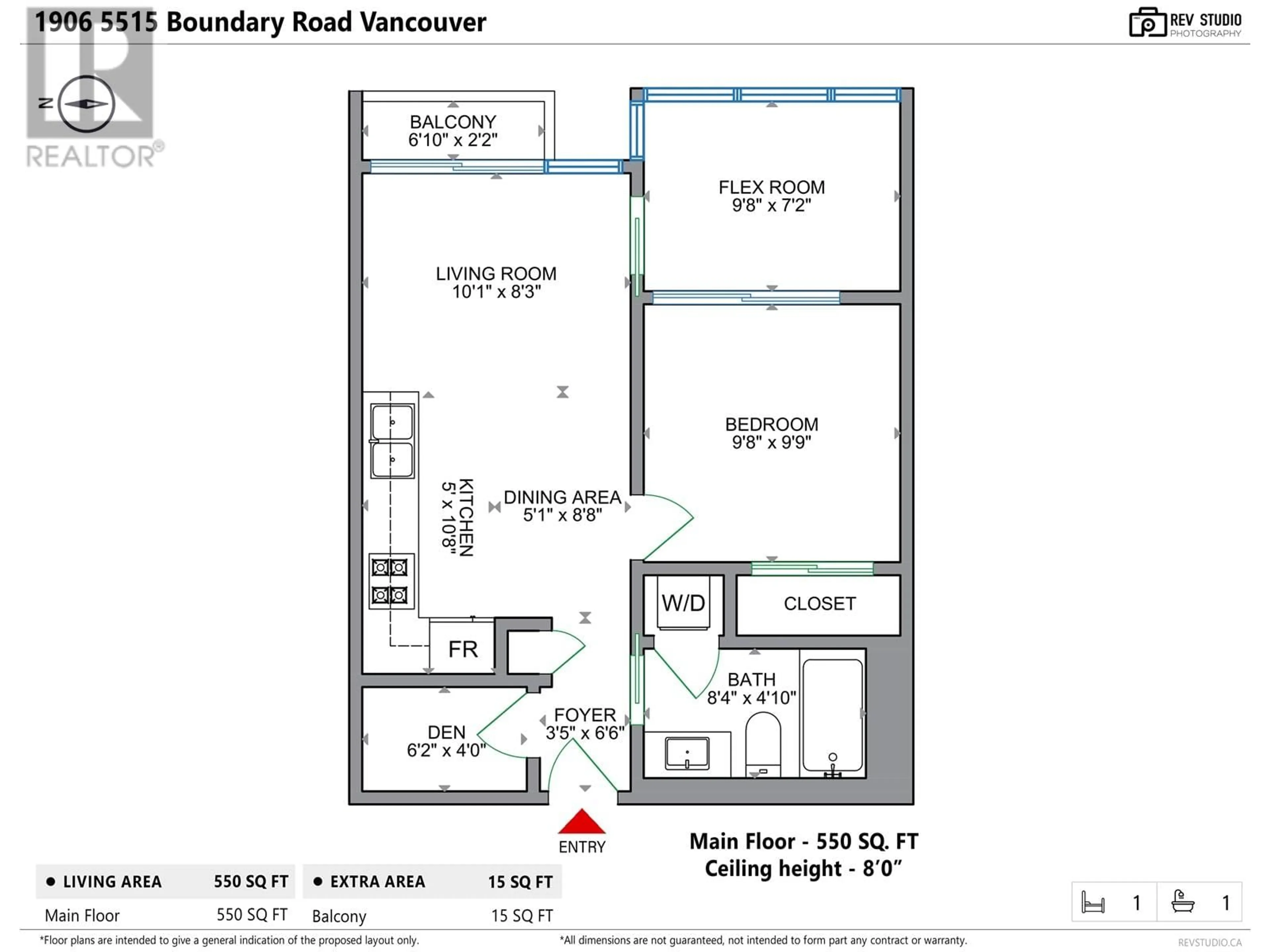 Floor plan for 1906 - 5515 BOUNDARY ROAD, Vancouver British Columbia V5R0E3