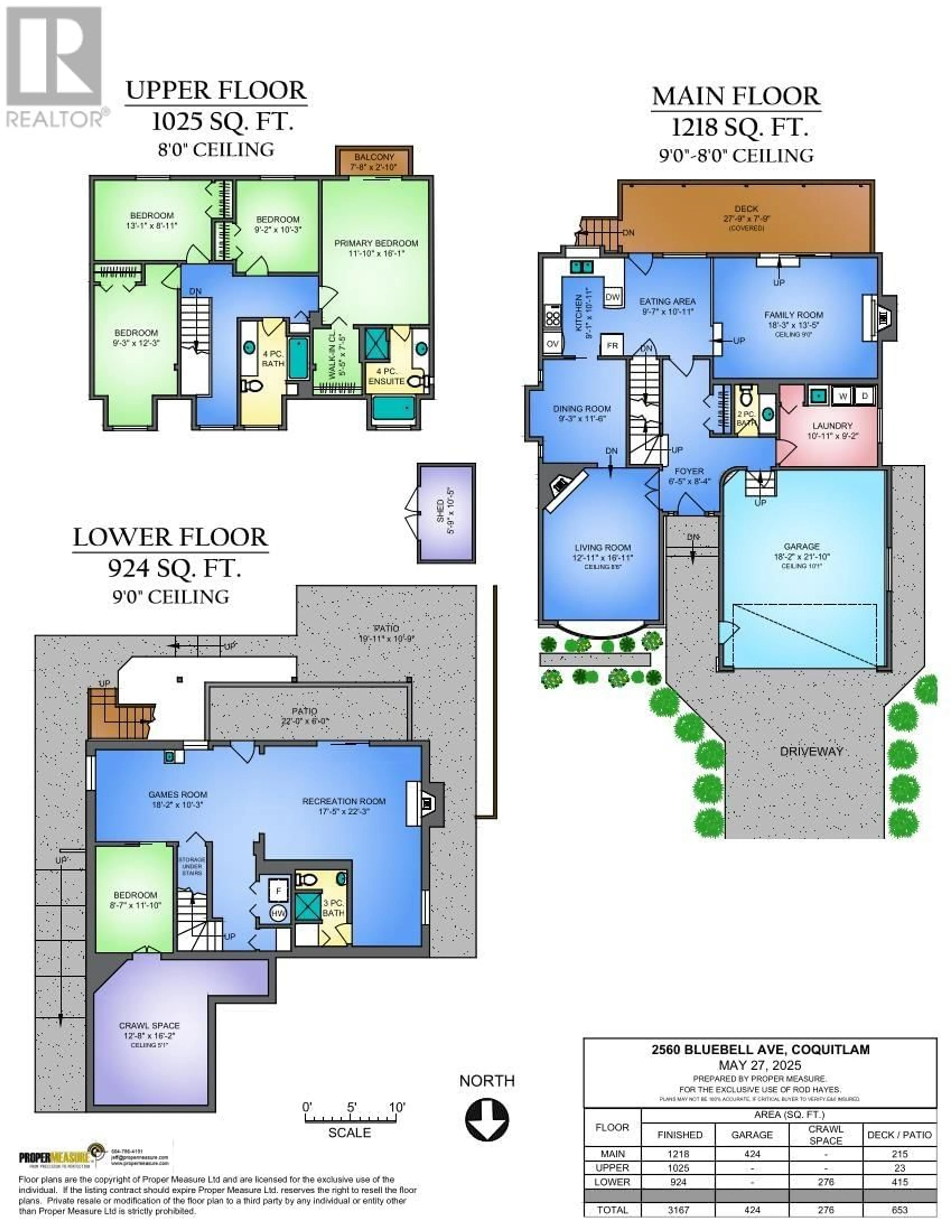 Floor plan for 2560 BLUEBELL AVENUE, Coquitlam British Columbia V3E2G1