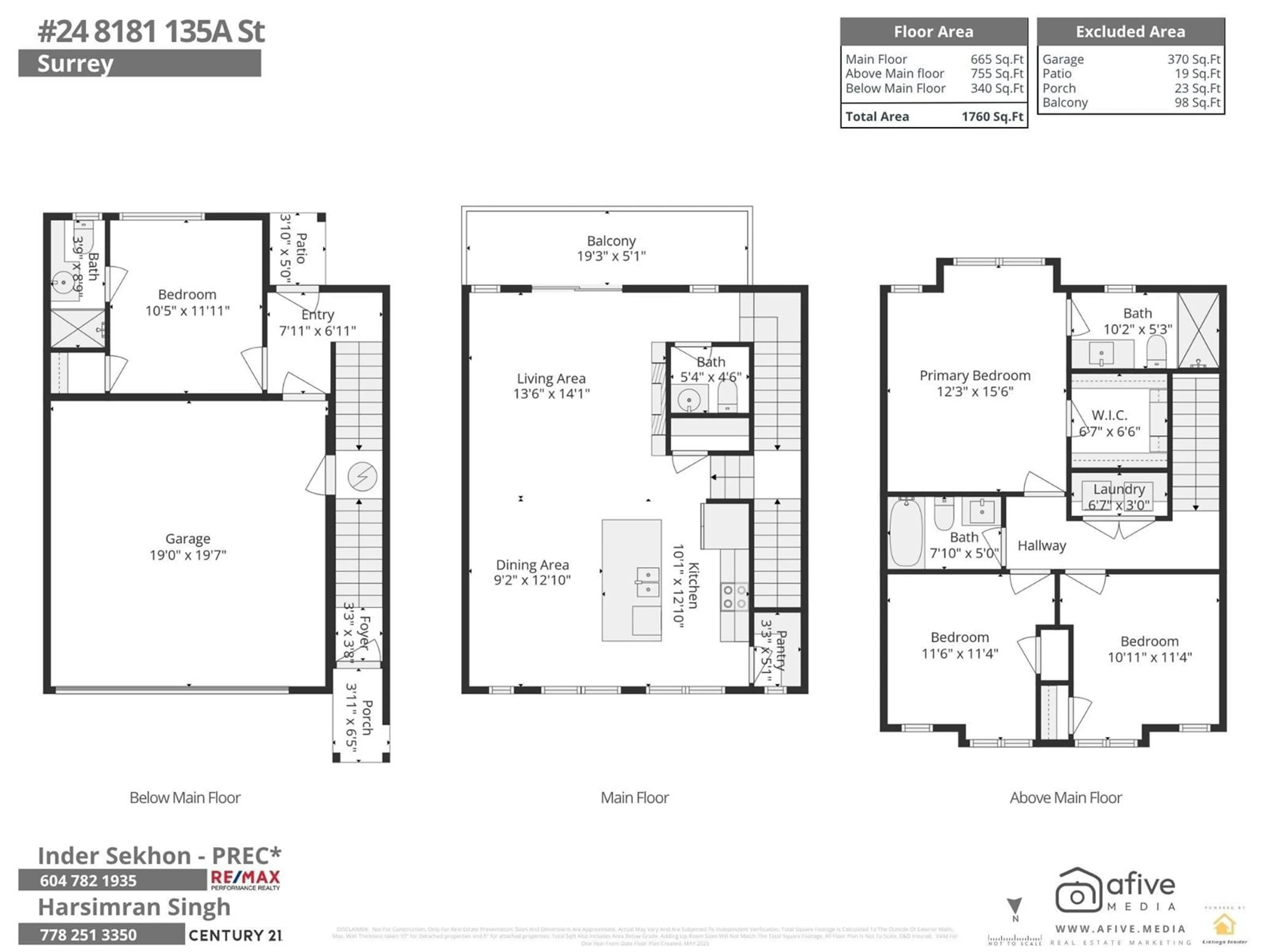 Floor plan for 24 - 8181 135A, Surrey British Columbia V3W3N8
