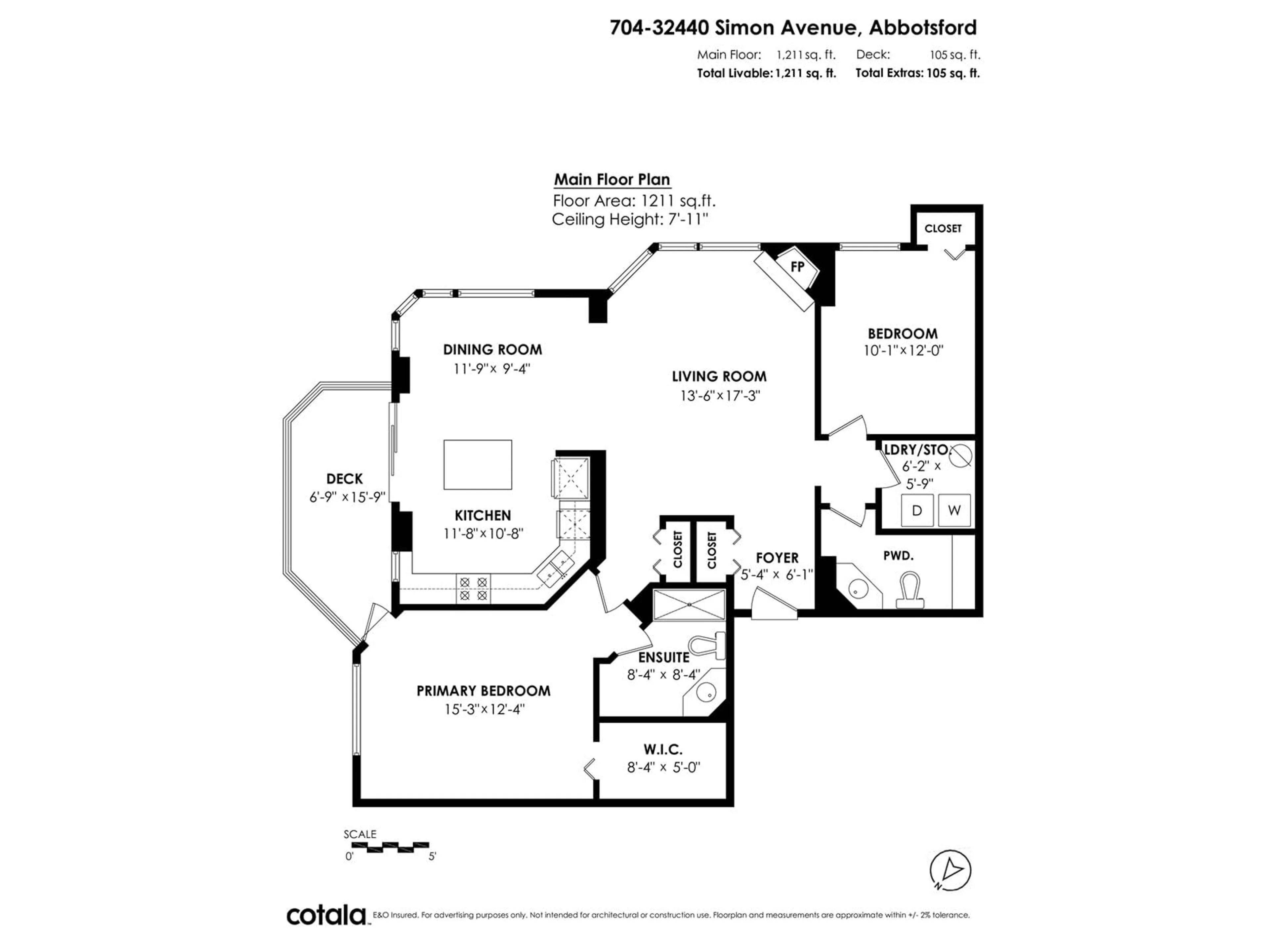 Floor plan for 704 - 32440 SIMON, Abbotsford British Columbia V2T5R3