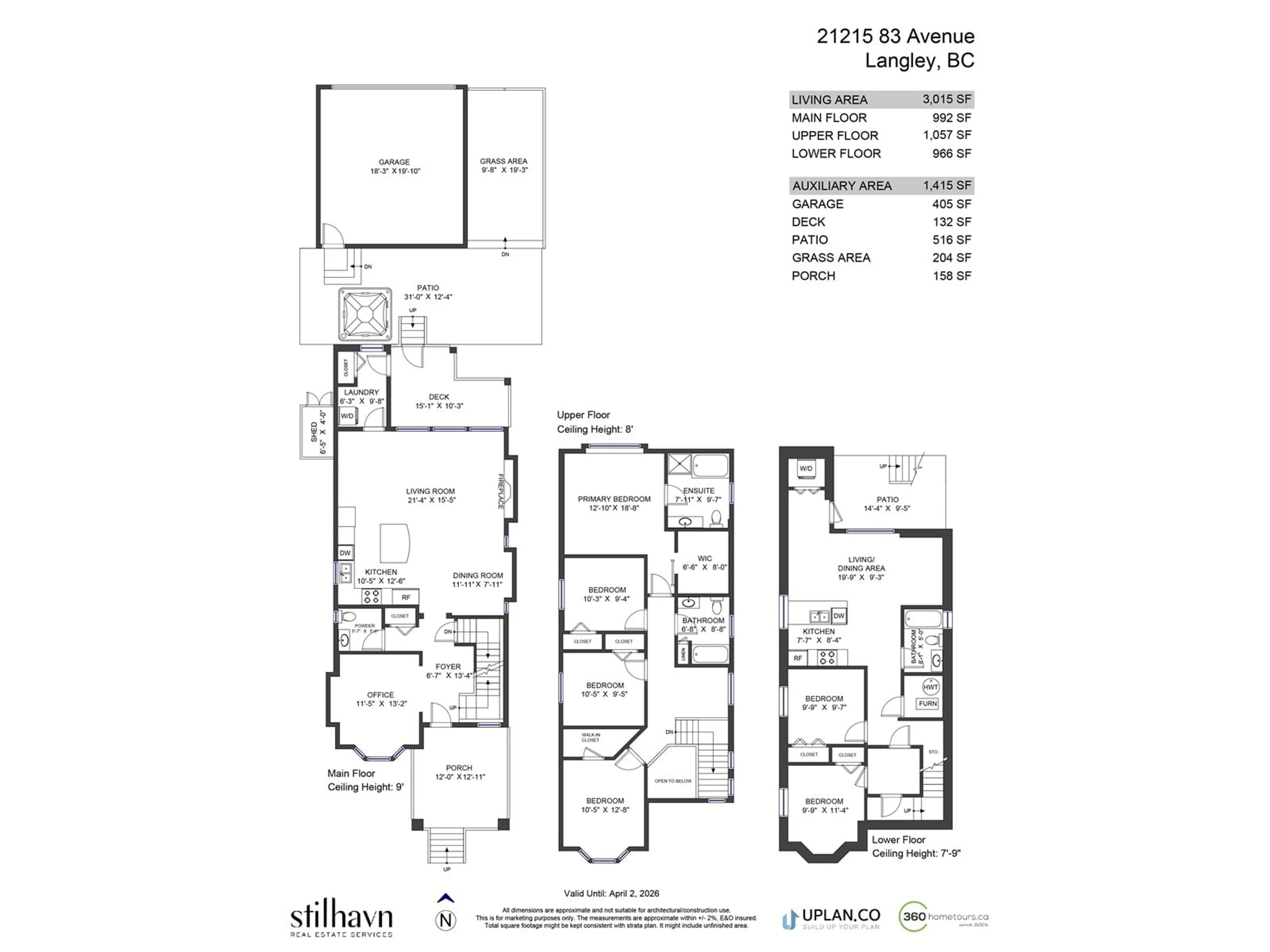 Floor plan for 21215 83, Langley British Columbia V2Y0C2