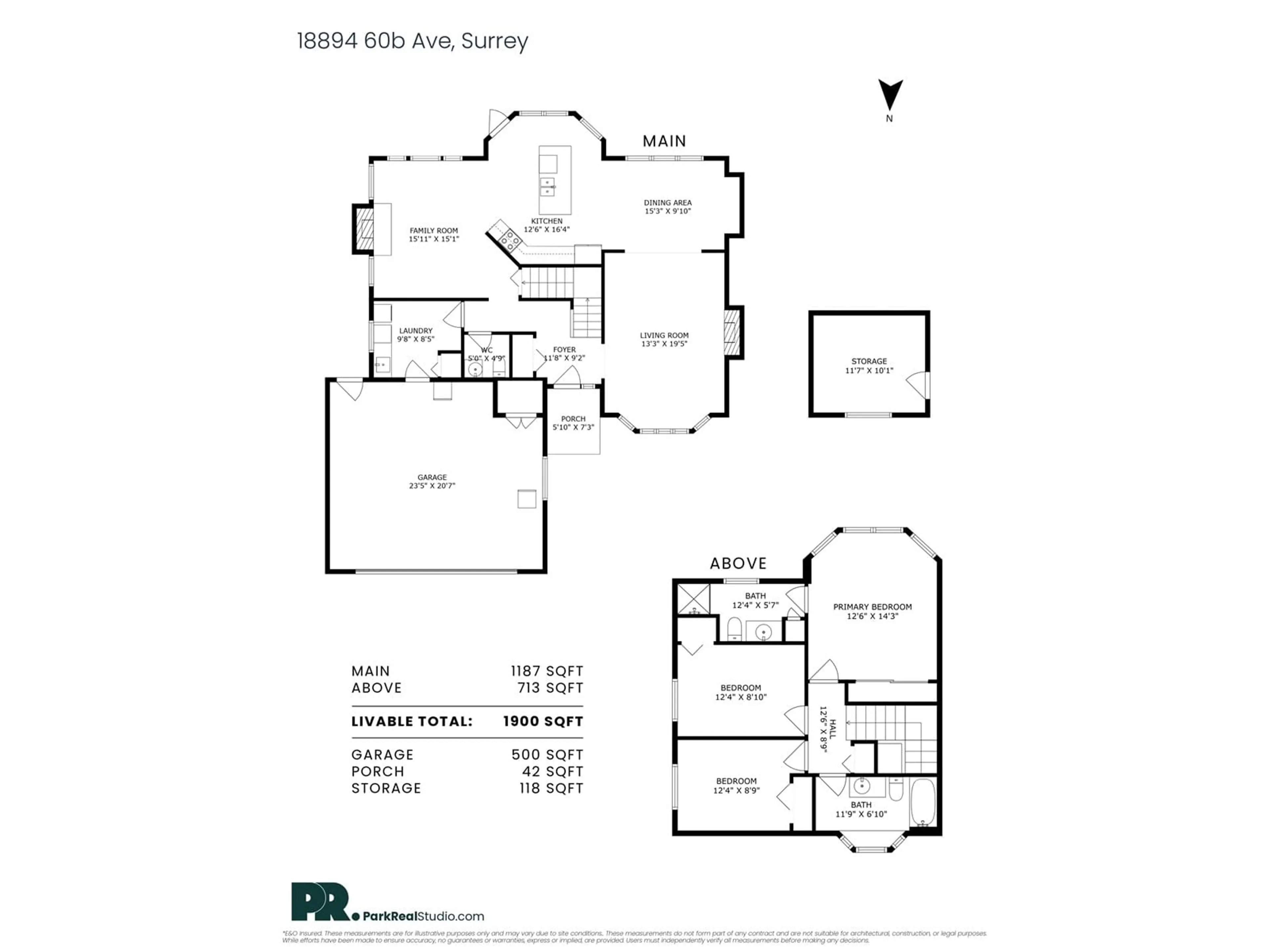 Floor plan for 18894 60B, Surrey British Columbia V3S7T6