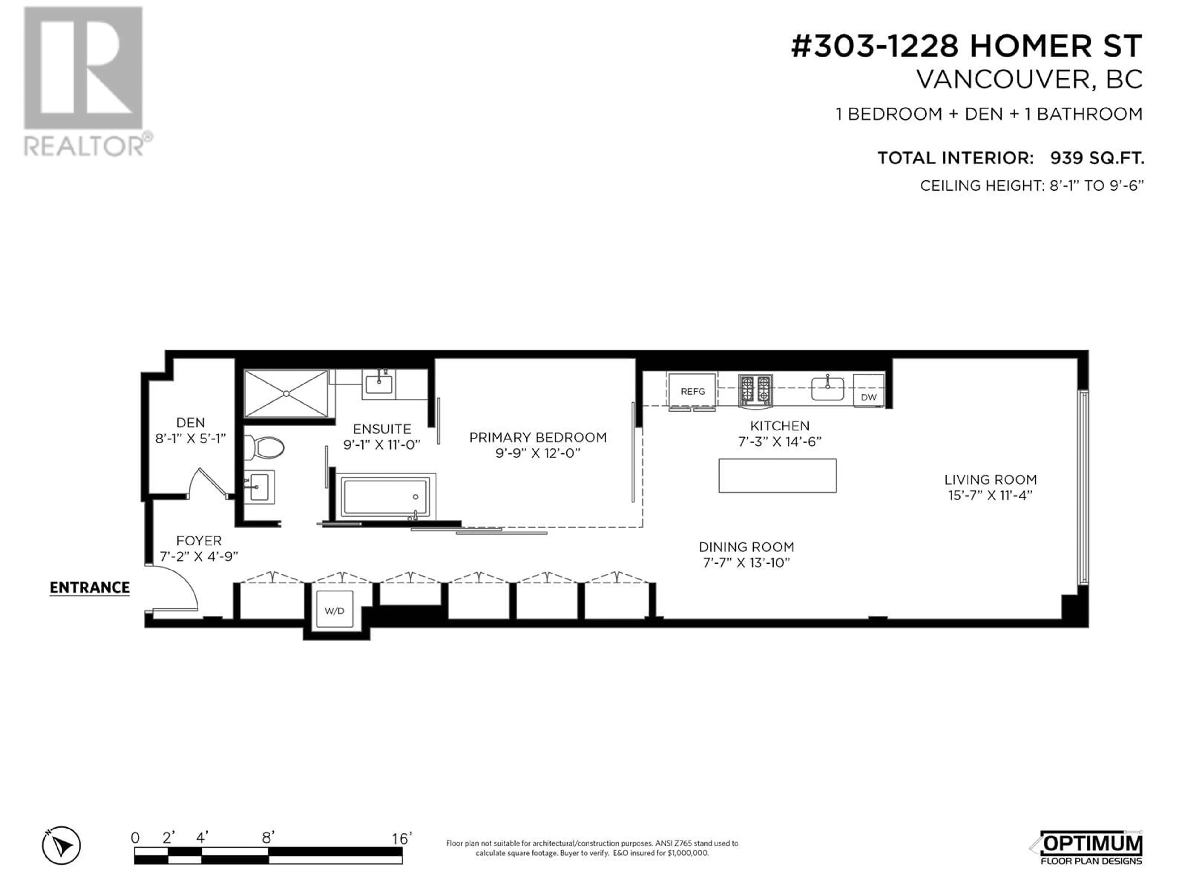 Floor plan for 303 - 1228 HOMER STREET, Vancouver British Columbia V6B2Y5