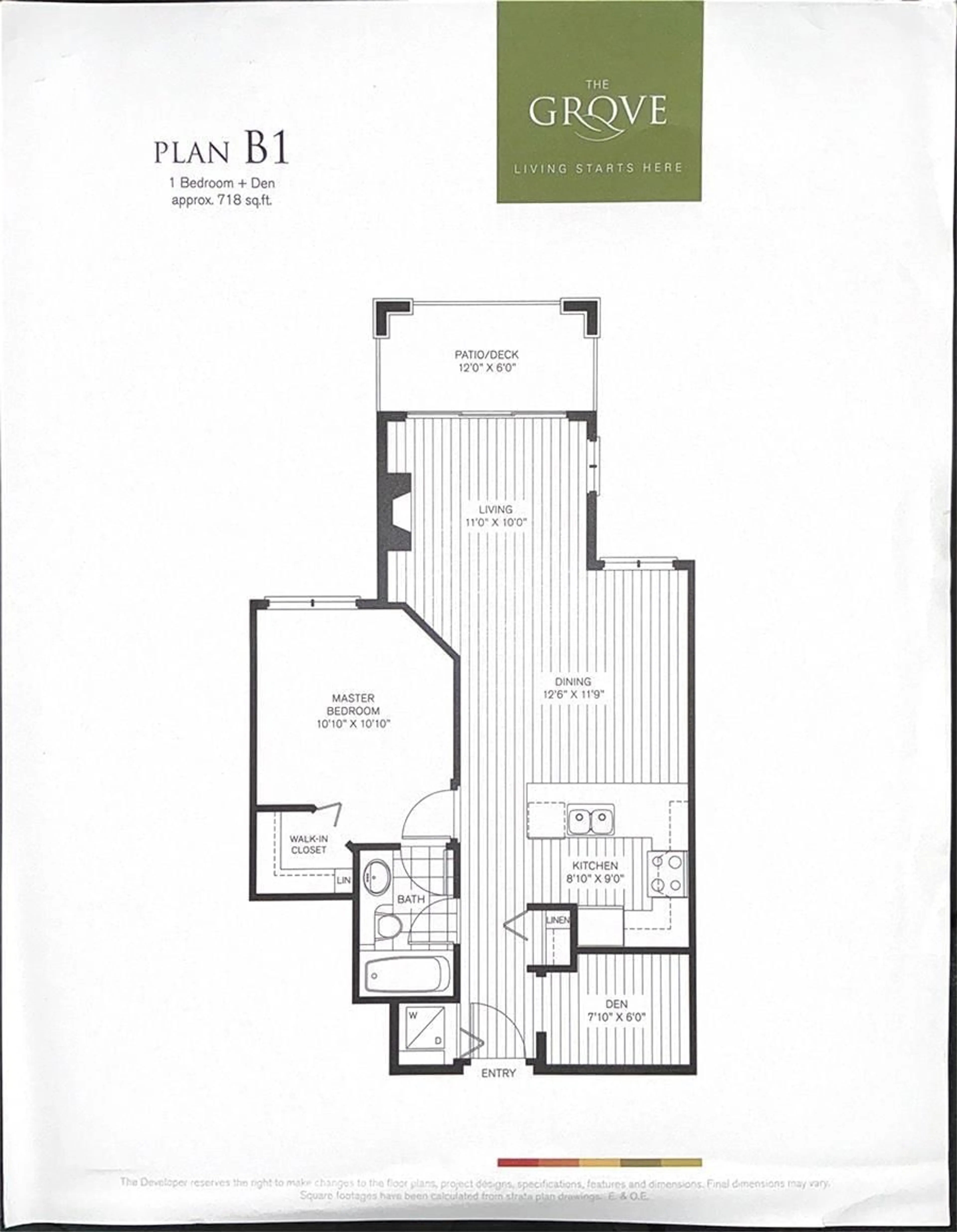Floor plan for D307 - 8929 202, Langley British Columbia V1M0B4