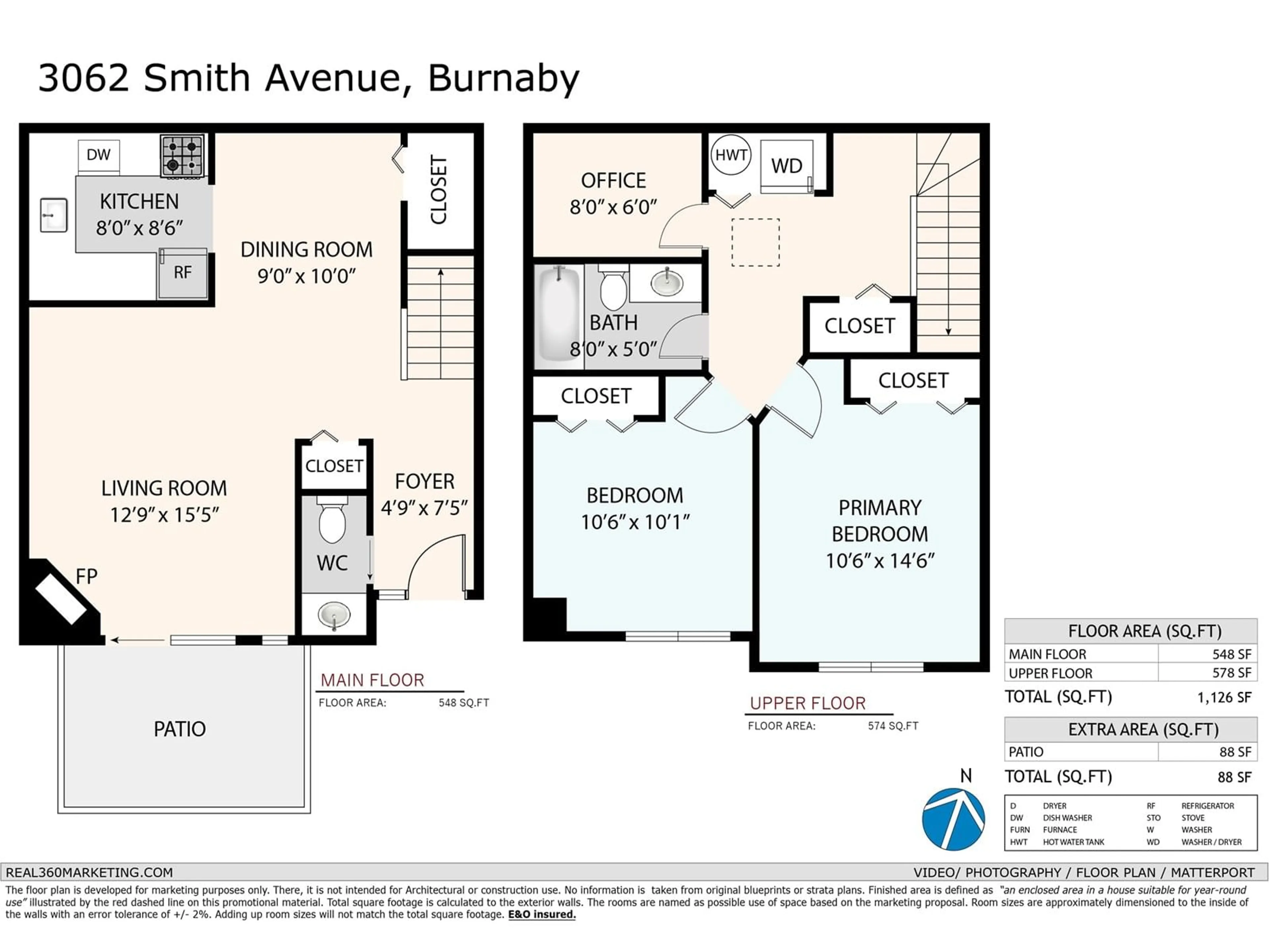 Floor plan for 237 - 9458 PRINCE CHARLES, Surrey British Columbia V3V1S6