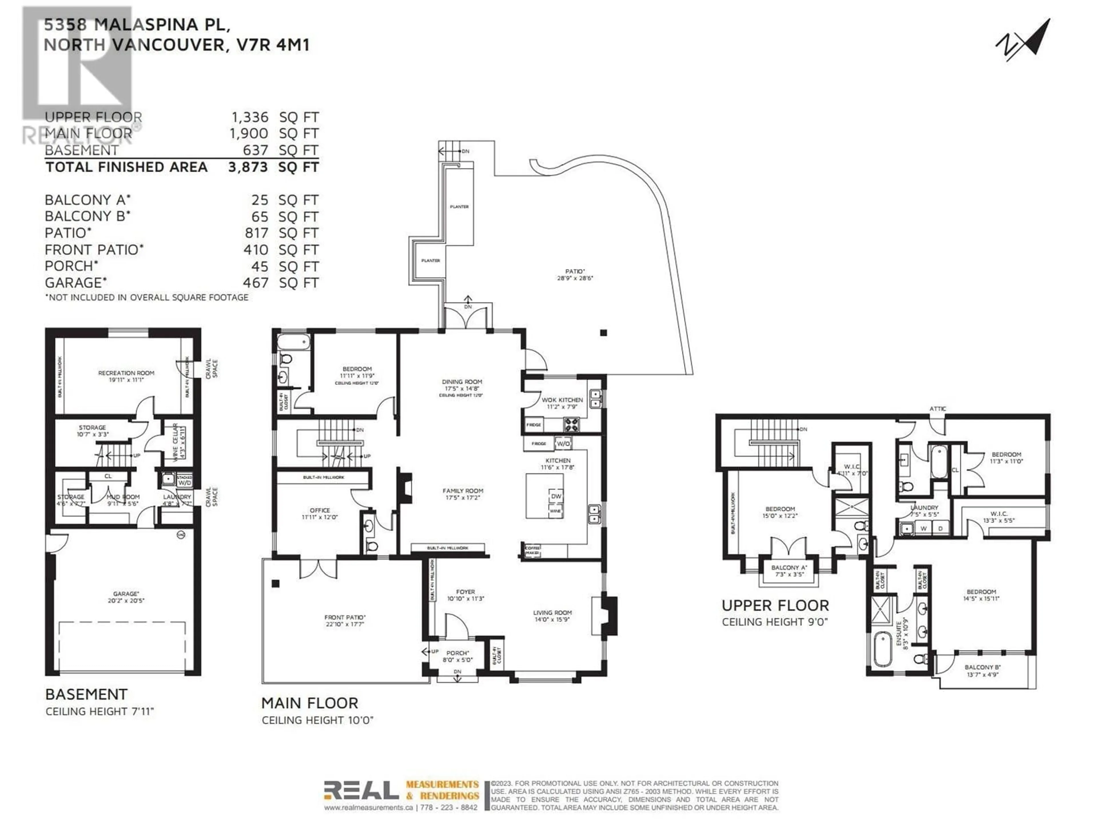 Floor plan for 5358 MALASPINA PLACE, North Vancouver British Columbia V7R4M1