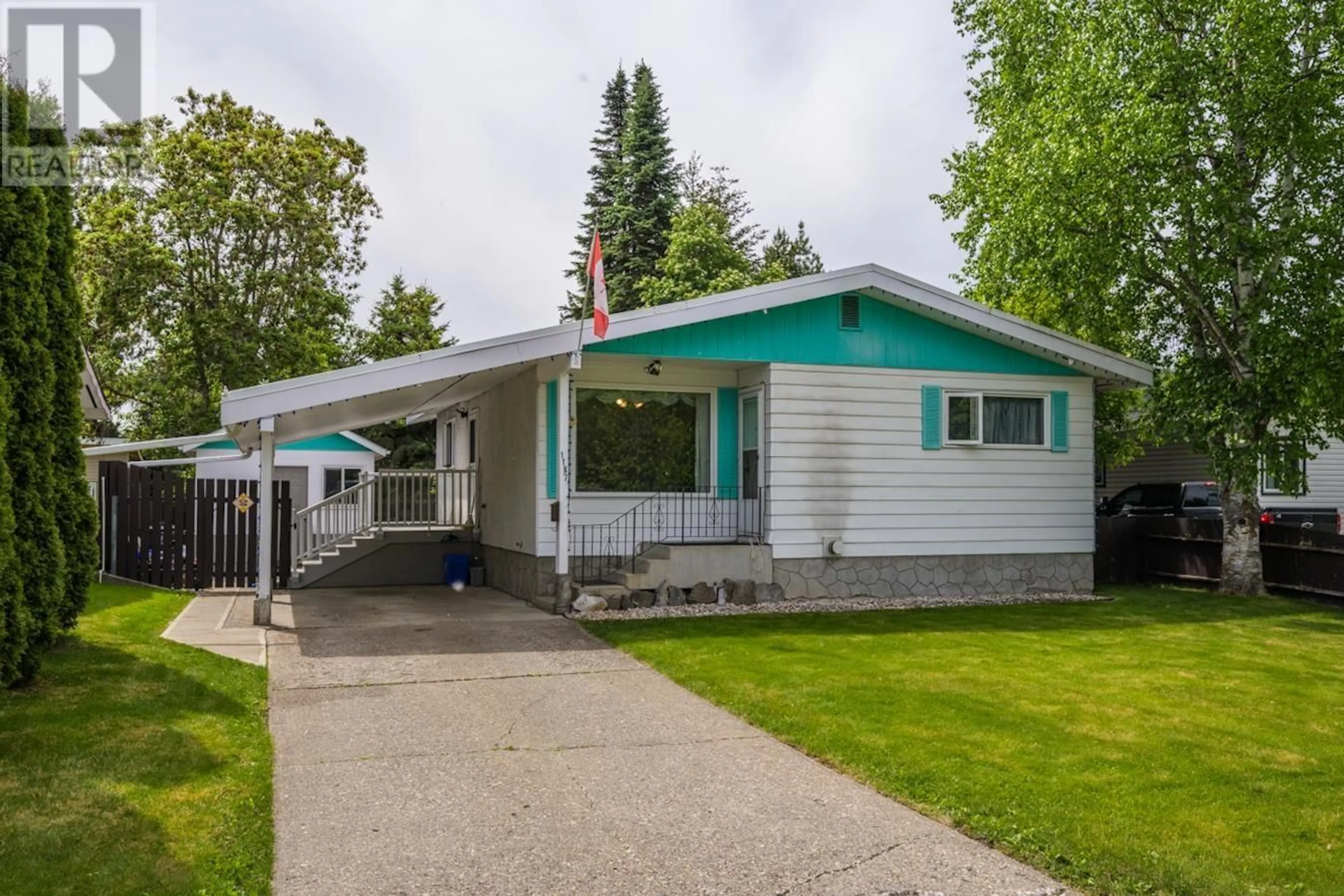 Home with vinyl exterior material, street for 1187 FRANCOIS CRESCENT, Prince George British Columbia V2M4H4