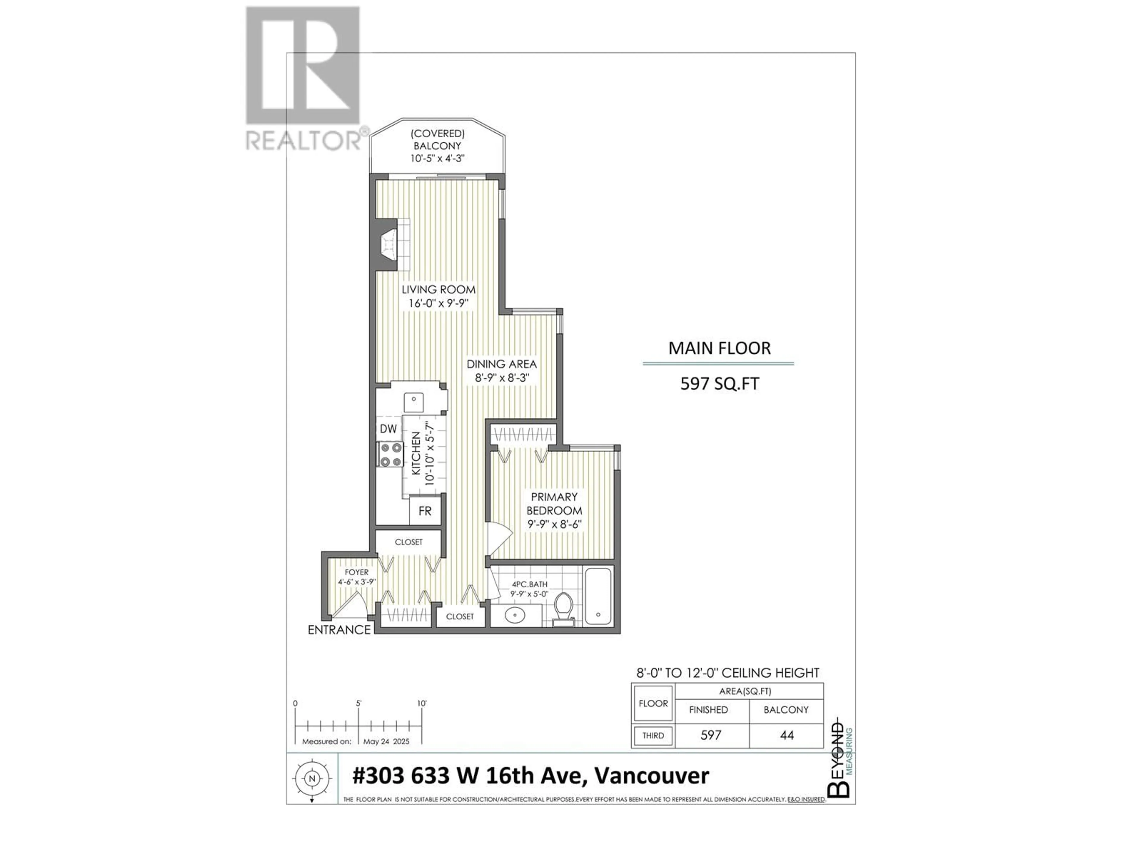 Floor plan for 303 - 633 16TH AVENUE, Vancouver British Columbia V5Z1S5
