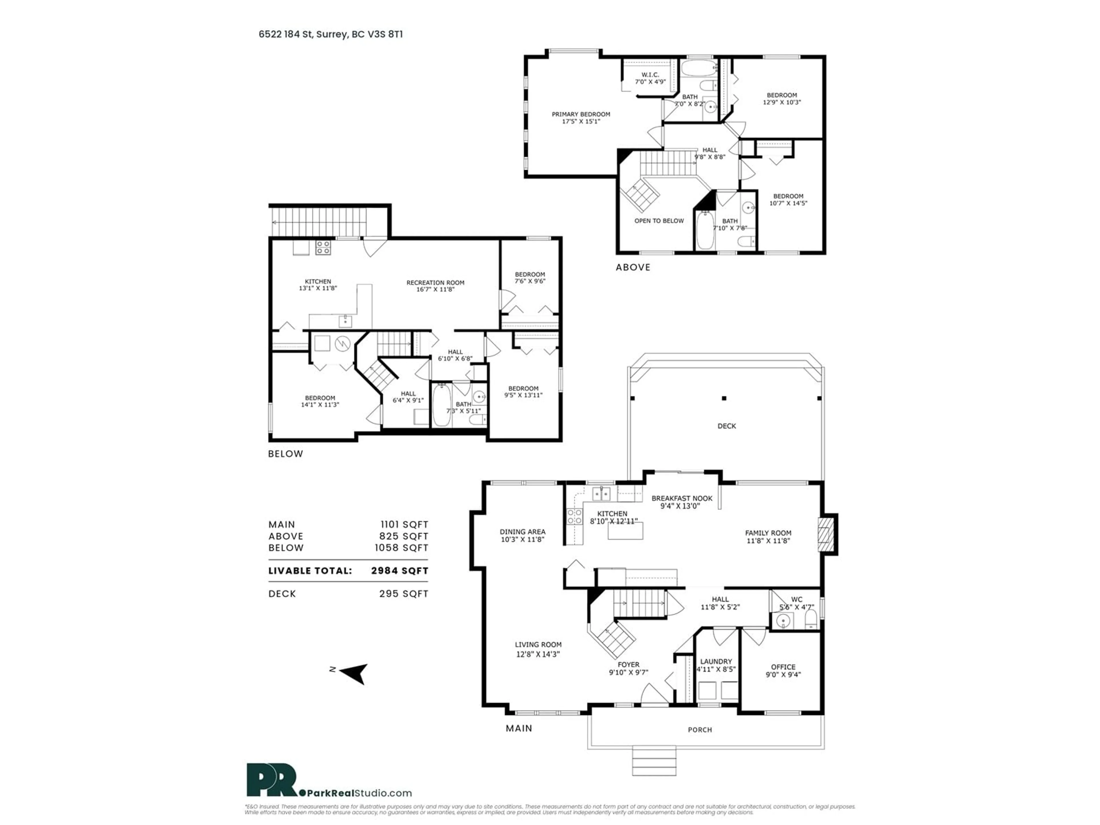 Floor plan for 6522 184, Surrey British Columbia V3S8T1
