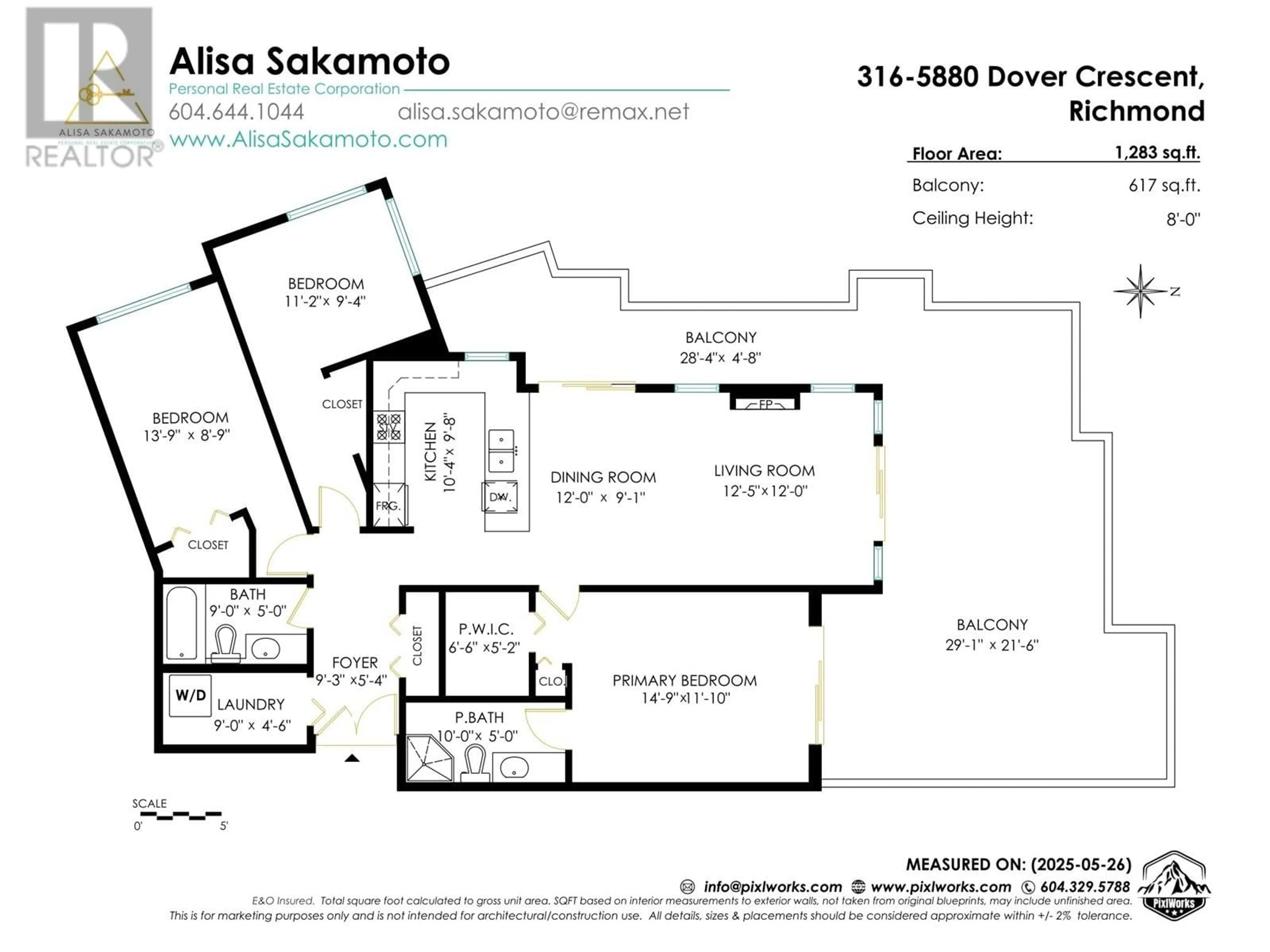 Floor plan for 316 - 5880 DOVER CRESCENT, Richmond British Columbia V7C5P5
