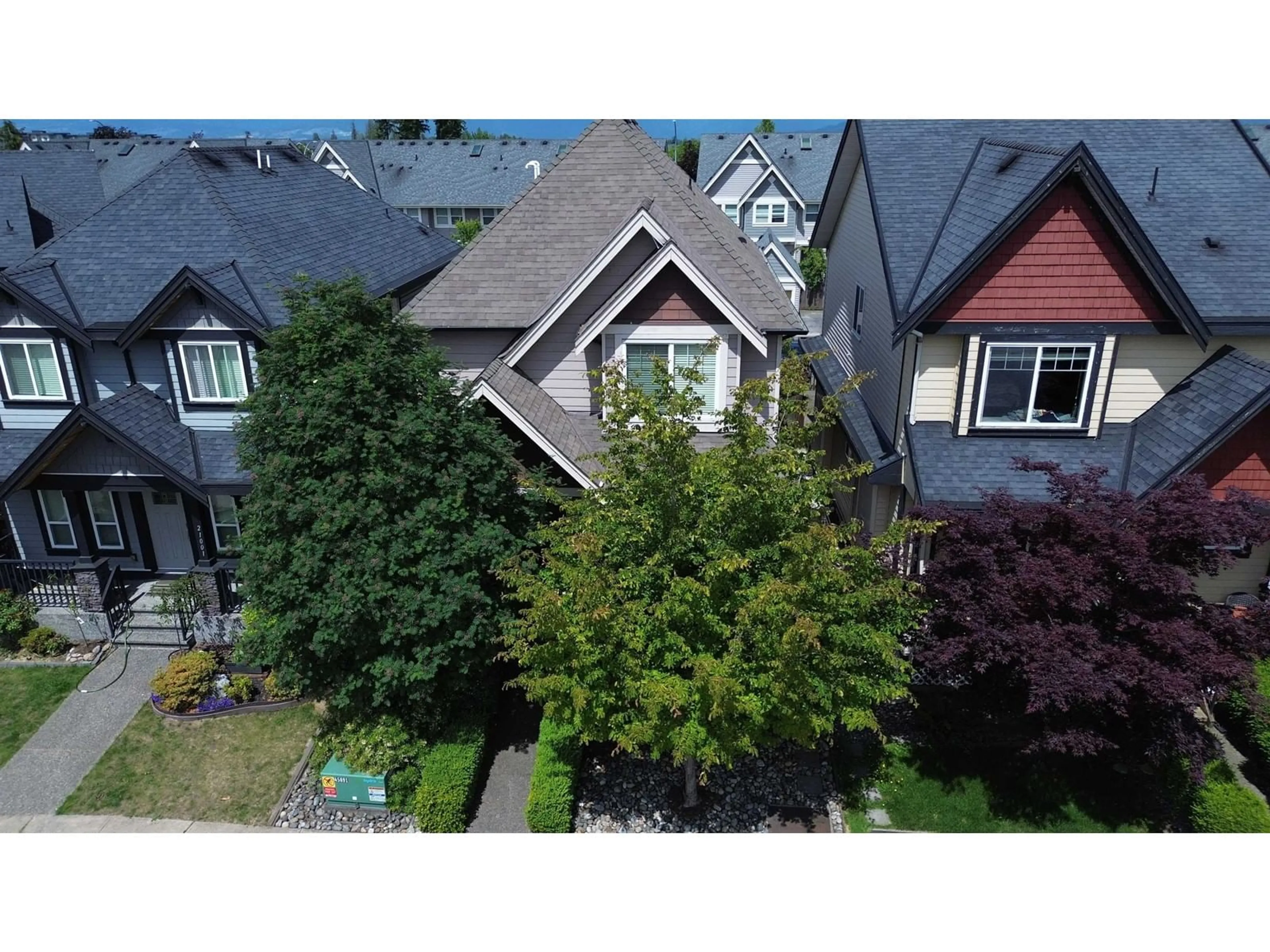A pic from outside/outdoor area/front of a property/back of a property/a pic from drone, street for 21007 77, Langley British Columbia V2Y0L1
