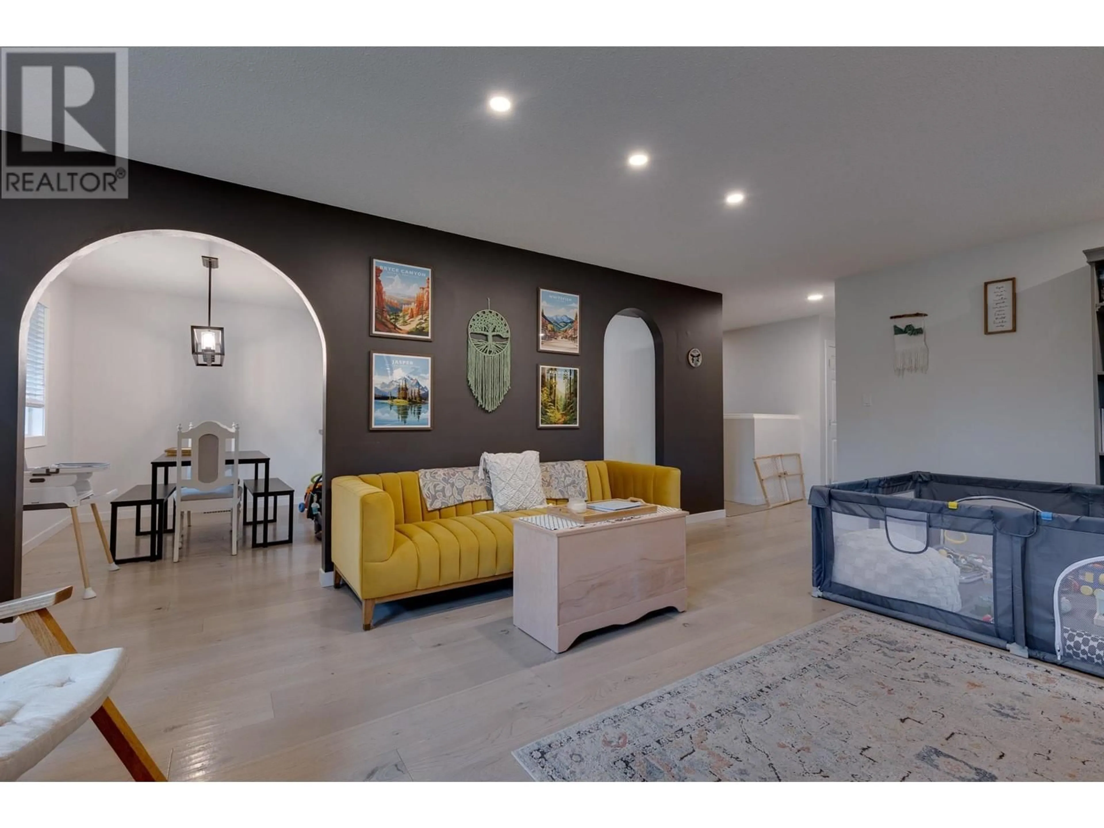 Living room with furniture, ceramic/tile floor for 7716 LANCASTER CRESCENT, Prince George British Columbia V2N3R5
