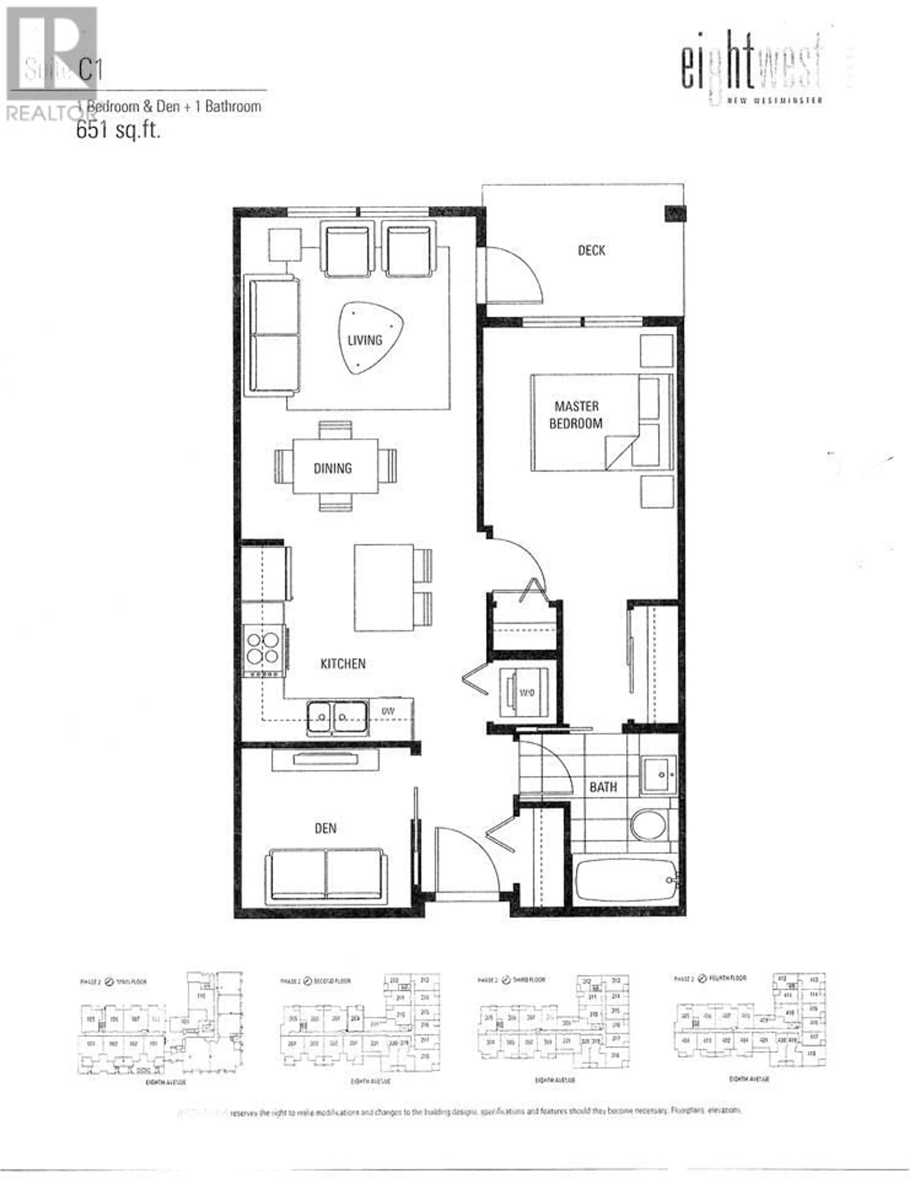 Floor plan for 208 - 55 EIGHTH AVENUE, New Westminster British Columbia V3L0E8
