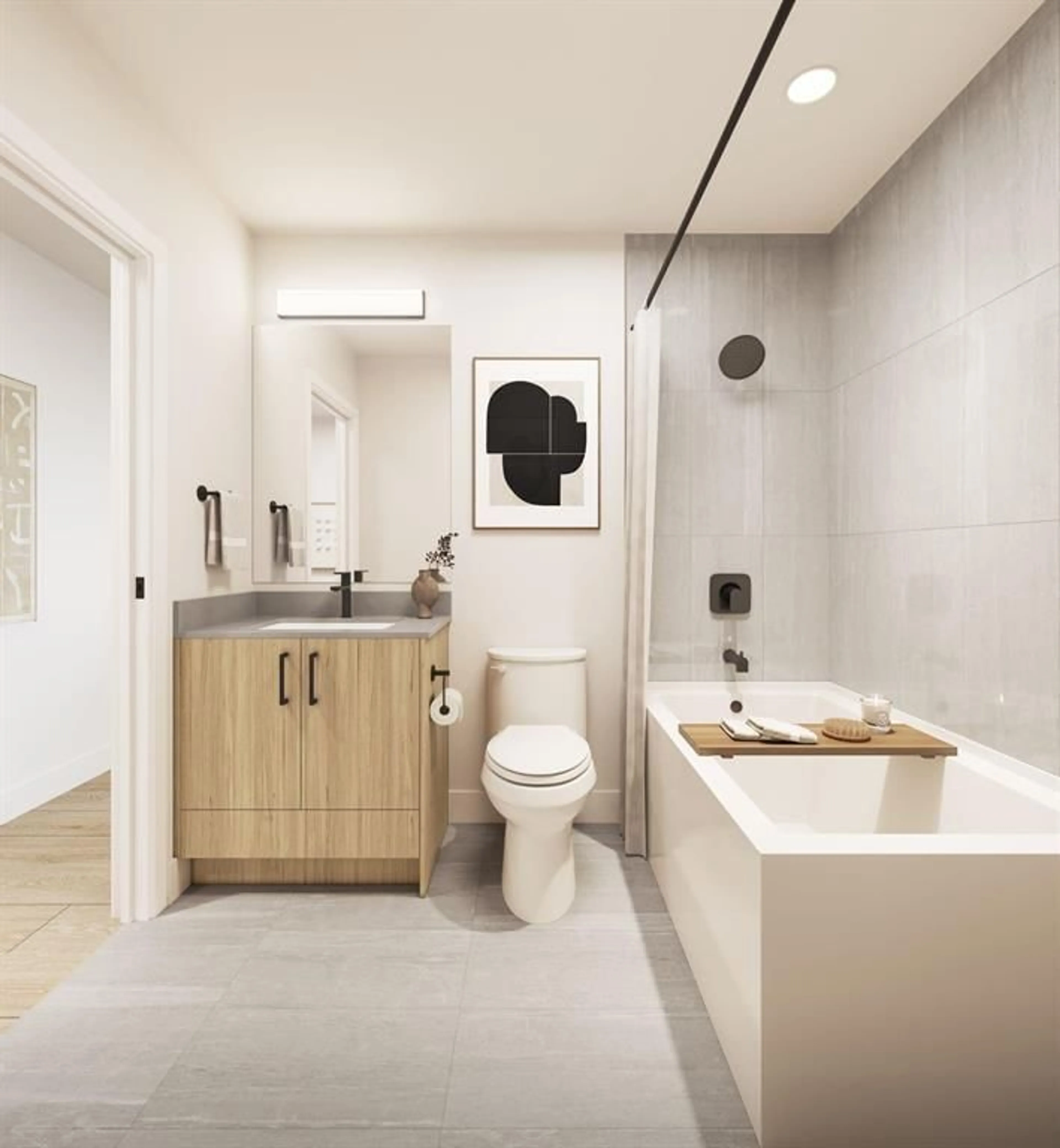 Contemporary bathroom, ceramic/tile floor for 202 - 10065 133, Surrey British Columbia V0V0V0