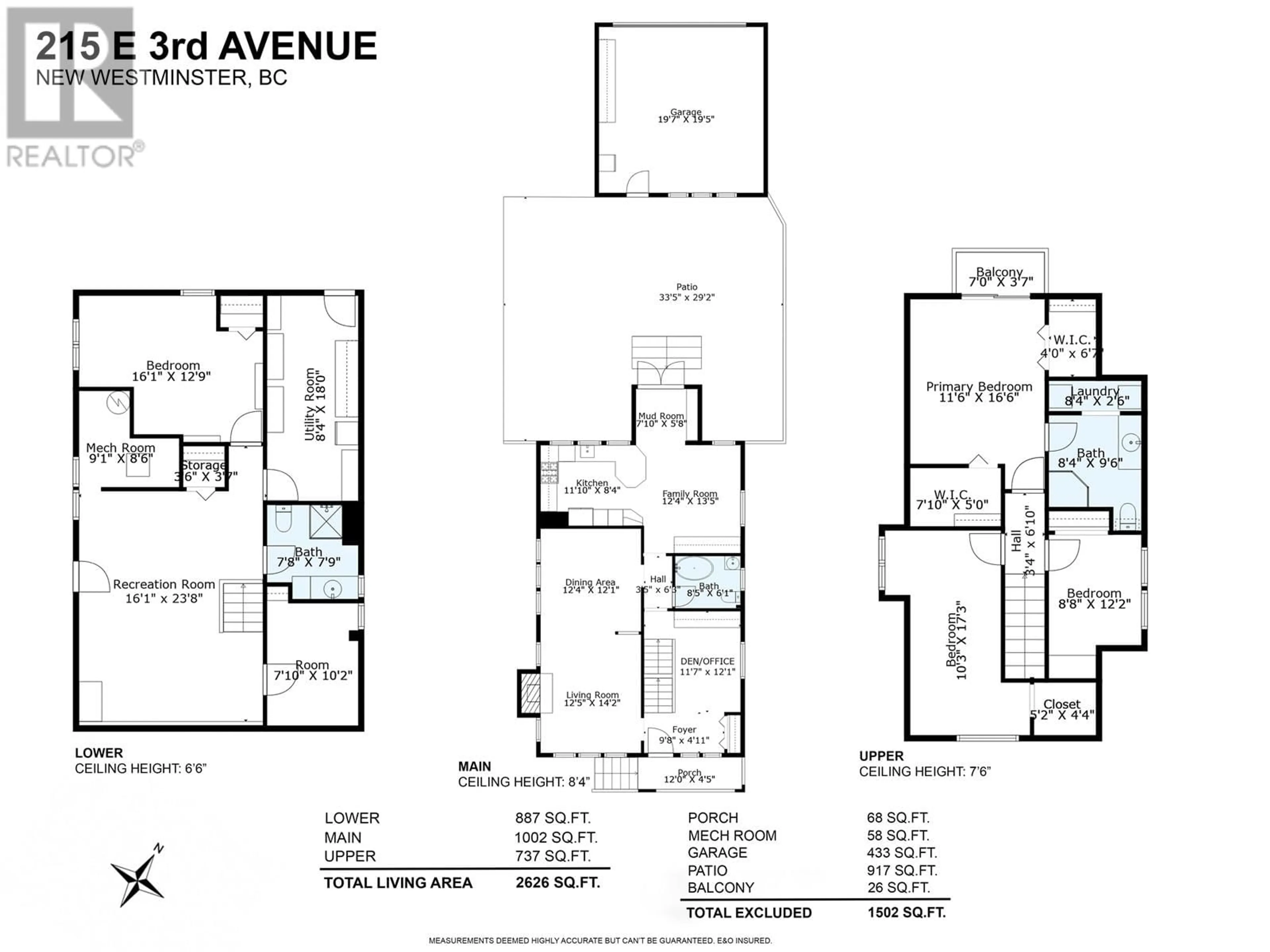 Floor plan for 215 3RD AVENUE, New Westminster British Columbia V3L1L9
