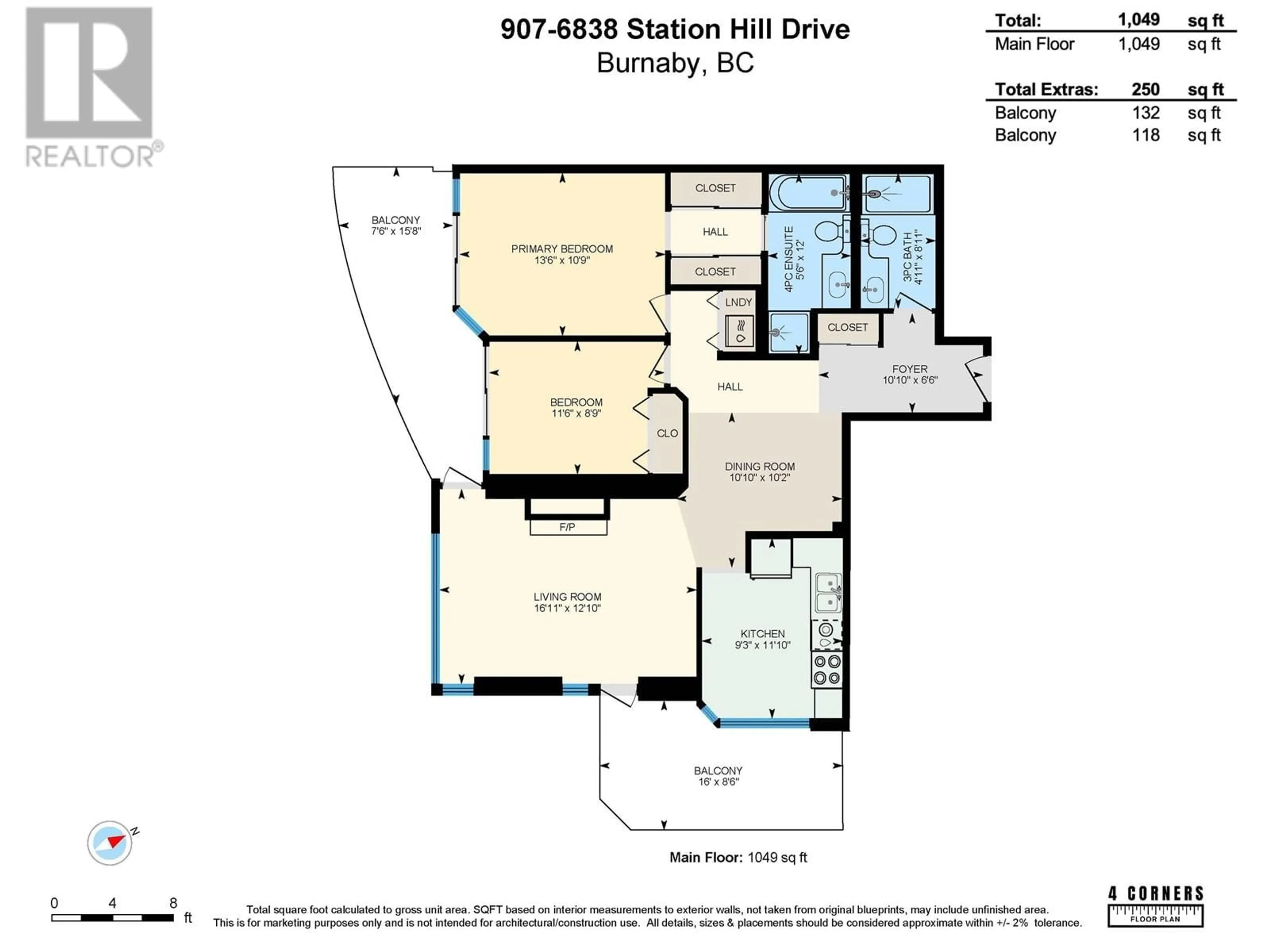 Floor plan for 907 - 6838 STATION HILL DRIVE, Burnaby British Columbia V3N5A4