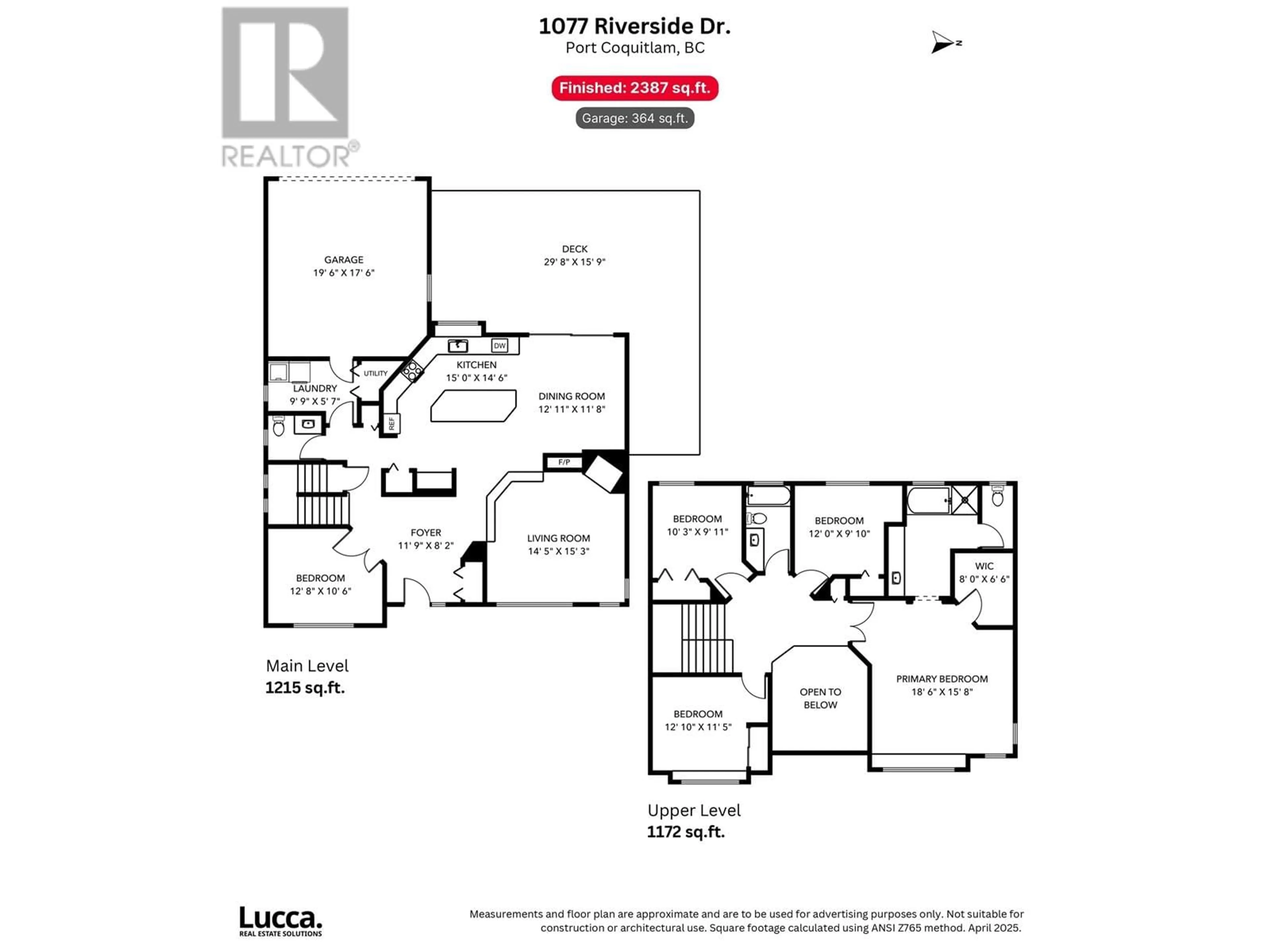 Floor plan for 1077 RIVERSIDE DRIVE, Port Coquitlam British Columbia V3B8A7