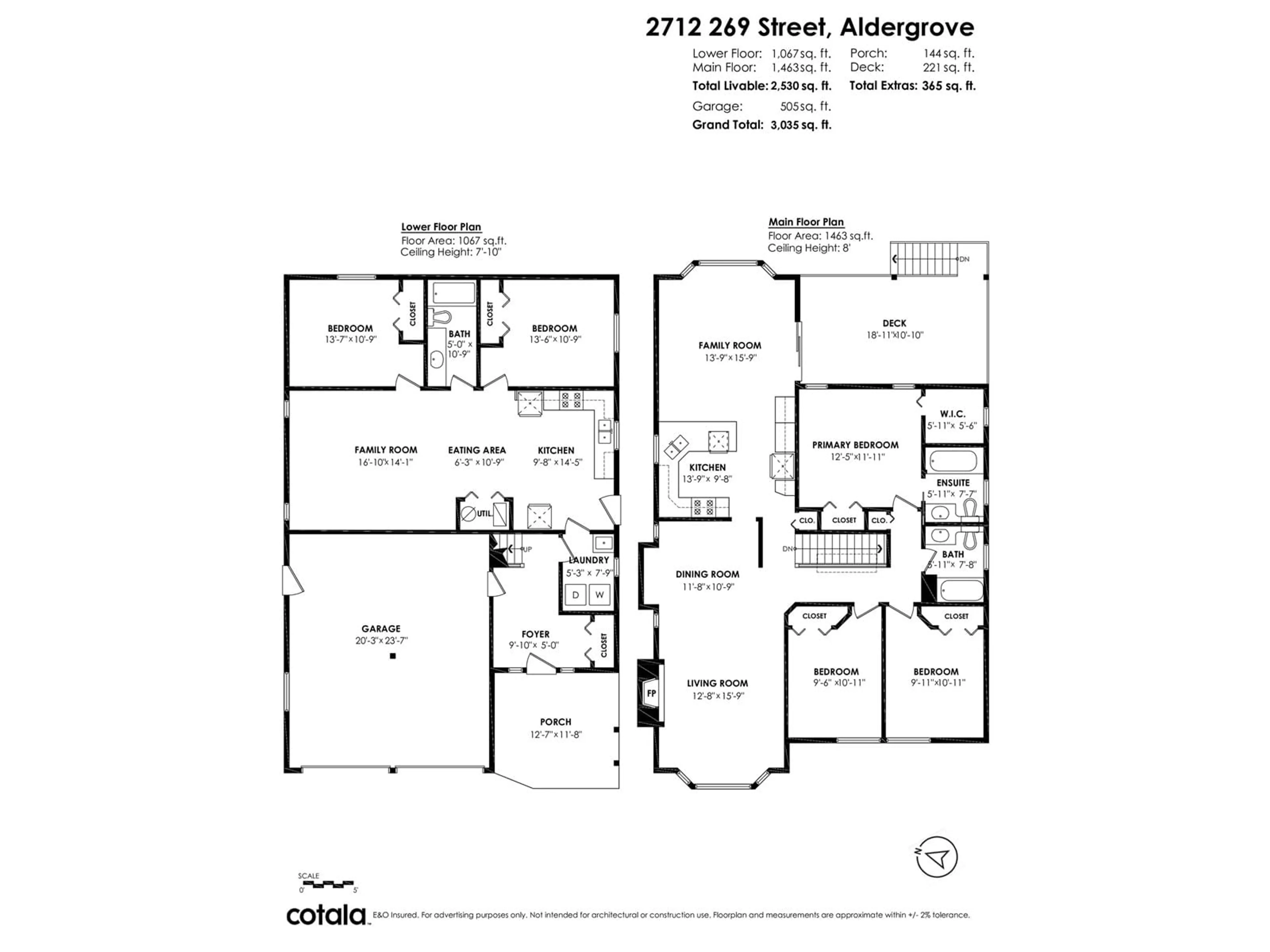 Floor plan for 2712 269, Langley British Columbia V4W3E6