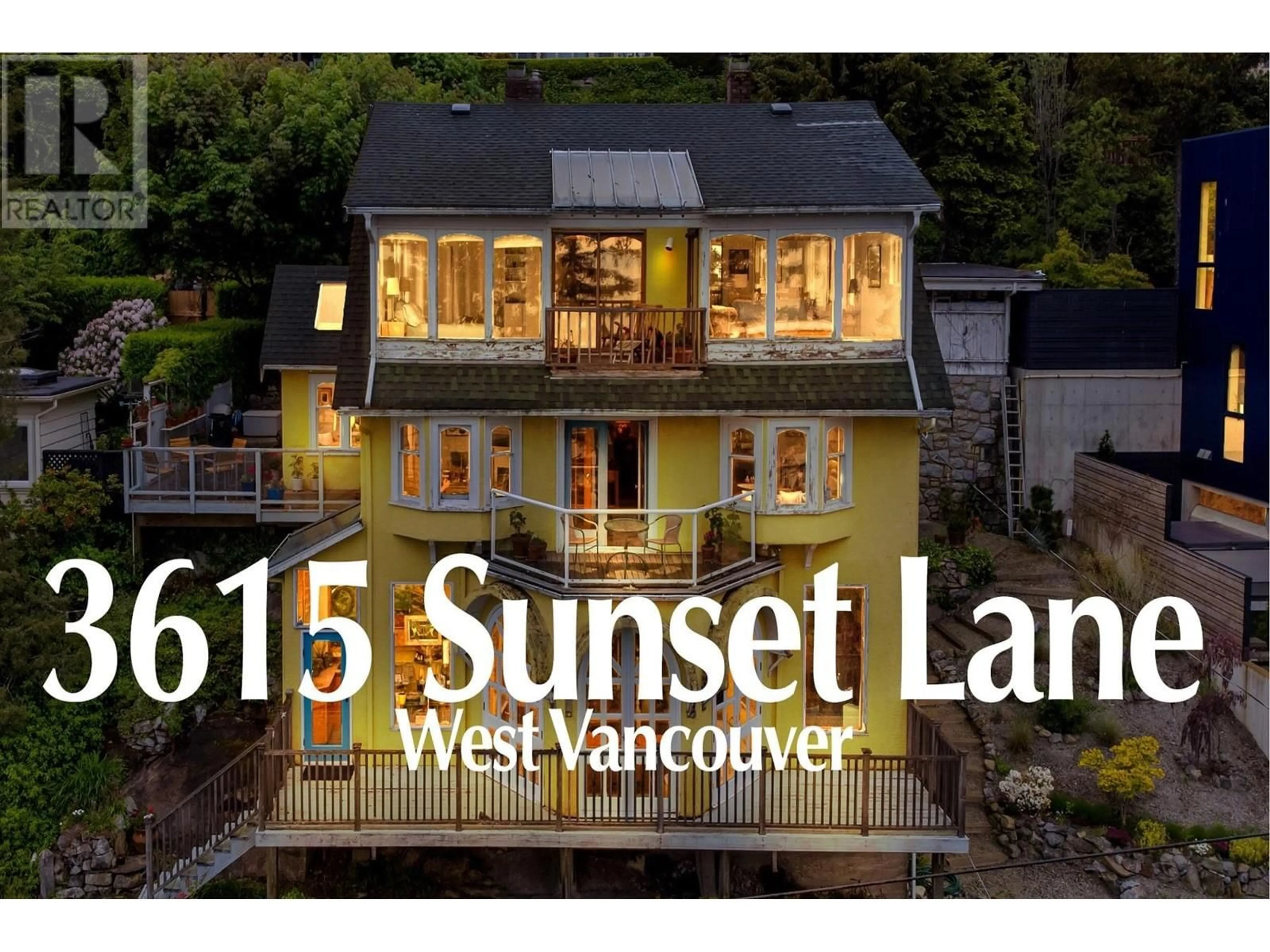 A pic from outside/outdoor area/front of a property/back of a property/a pic from drone, street for 3615 SUNSET LANE, West Vancouver British Columbia V7V1N3