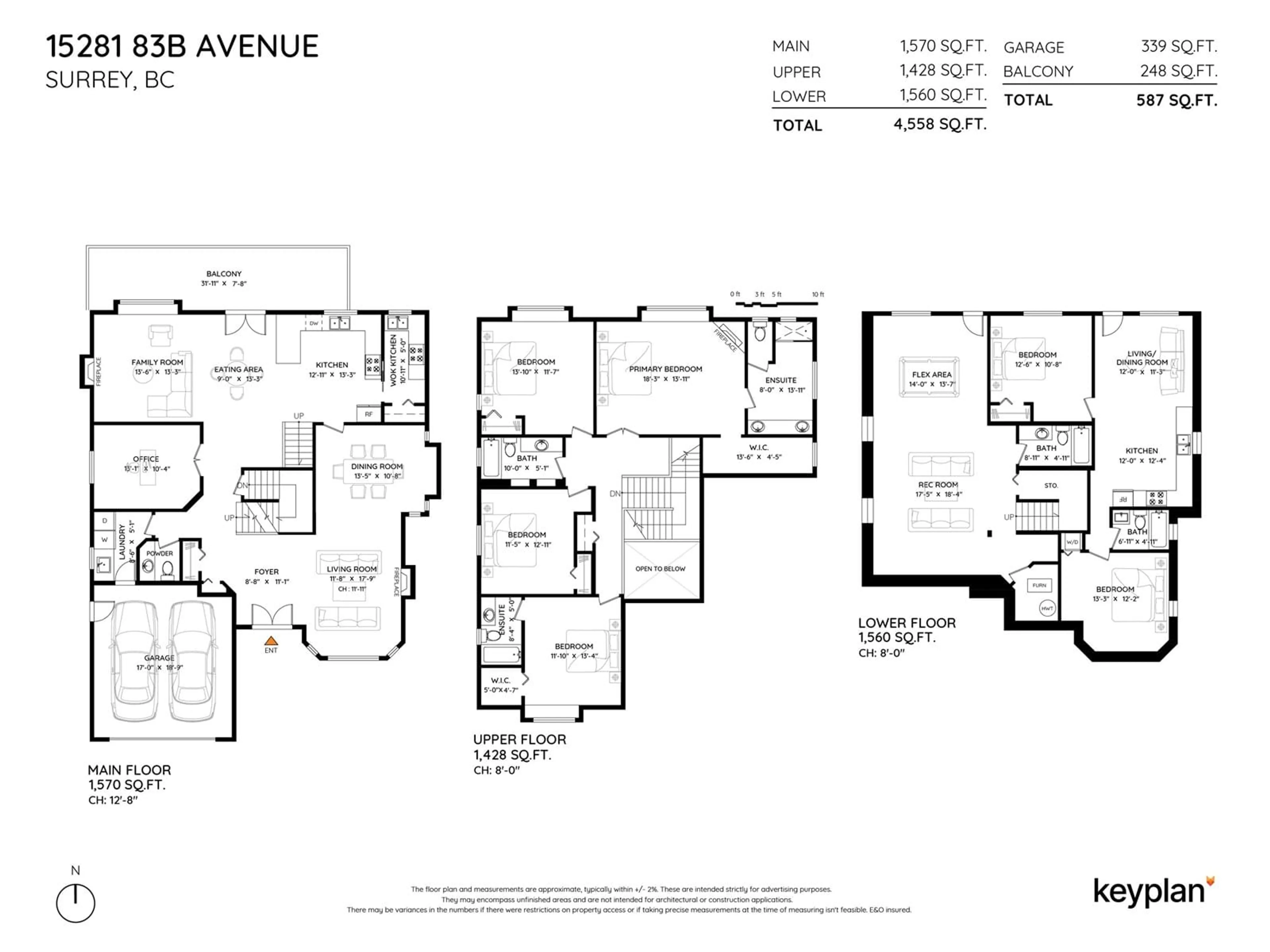 Floor plan for 15281 83B, Surrey British Columbia V3S8M8