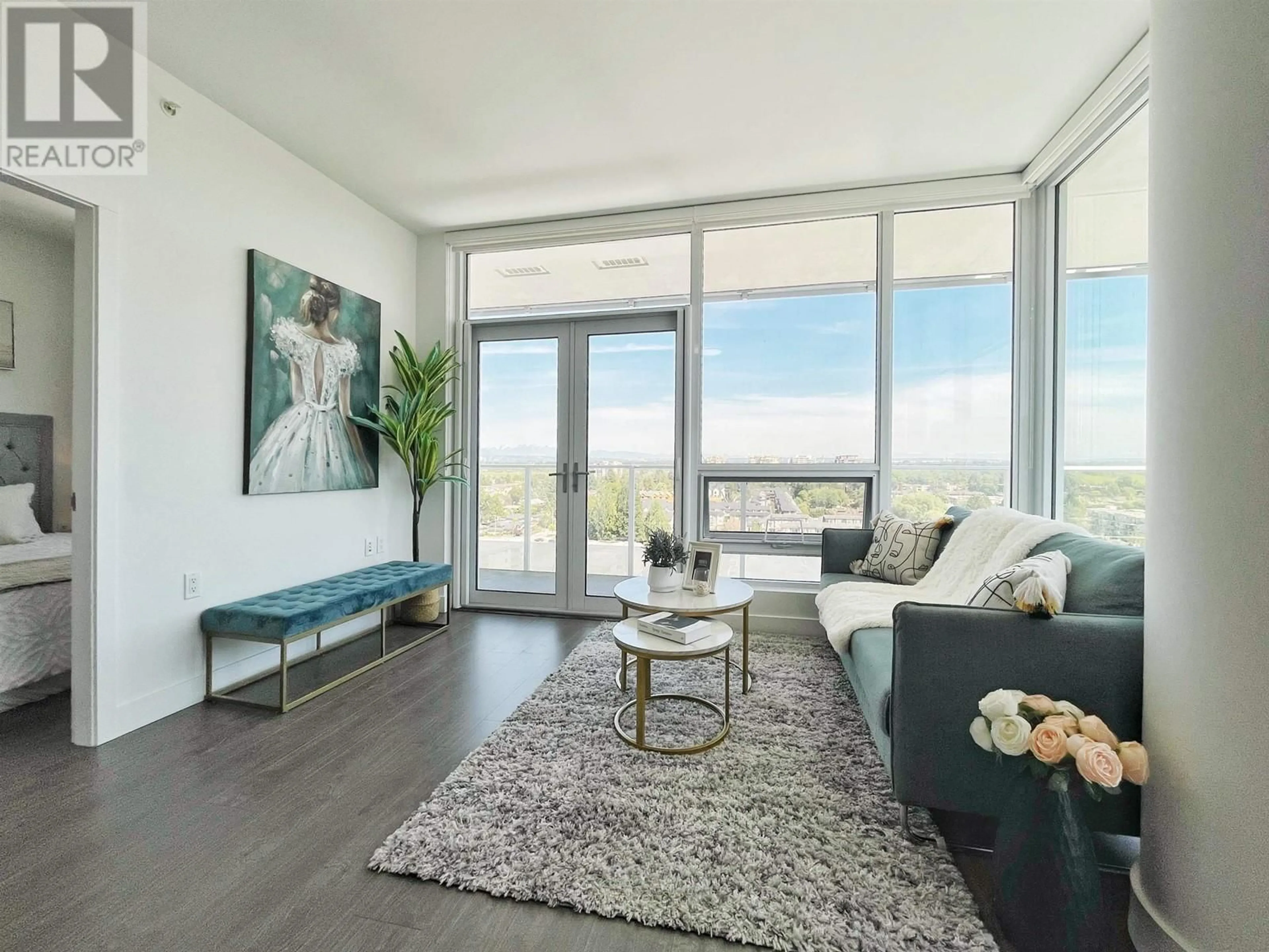 Living room with furniture, unknown for 1407 - 6328 NO. 3 ROAD, Richmond British Columbia V6Y0L6