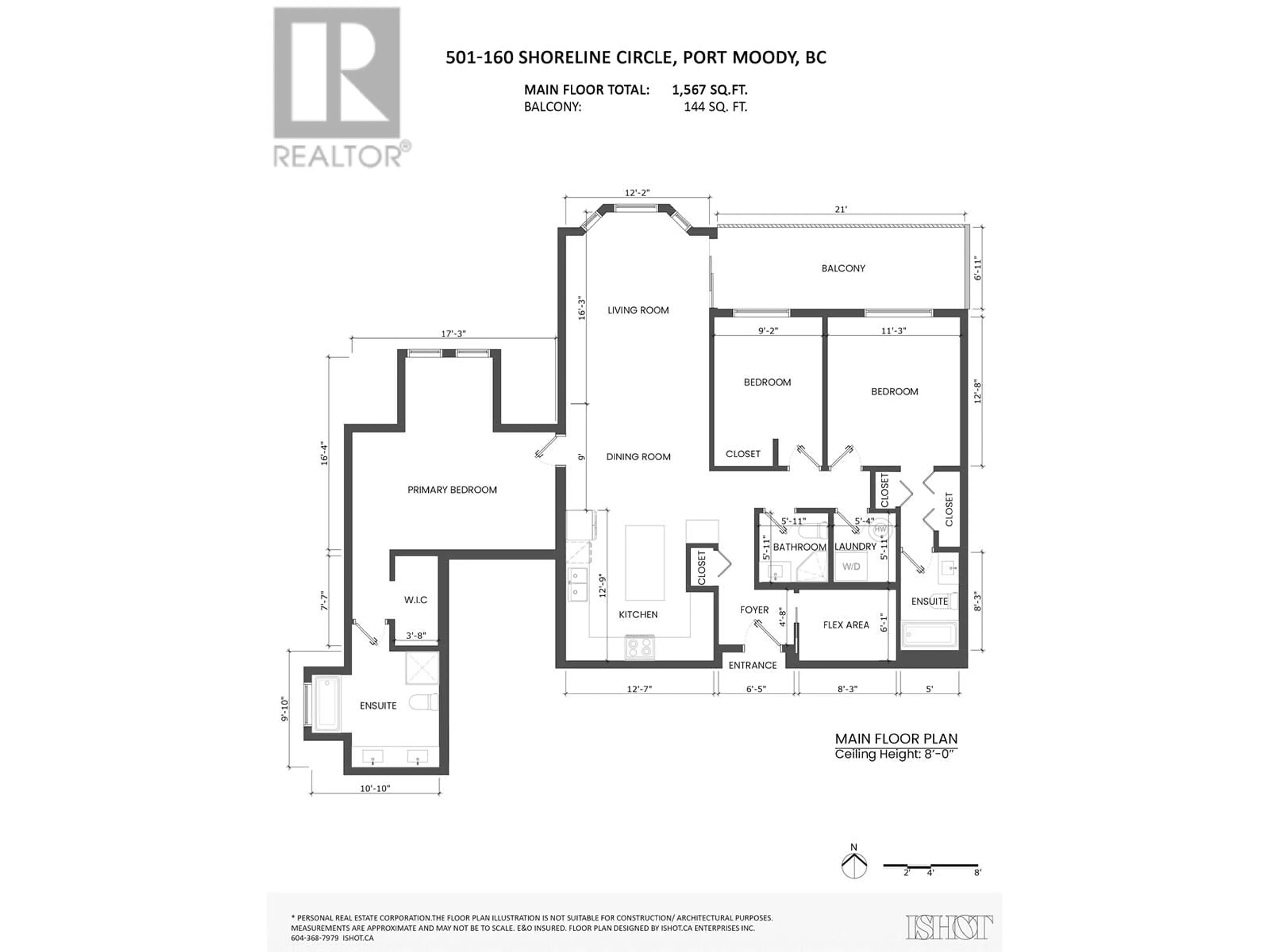 Floor plan for 501 - 160 SHORELINE CIRCLE, Port Moody British Columbia V3H0B2