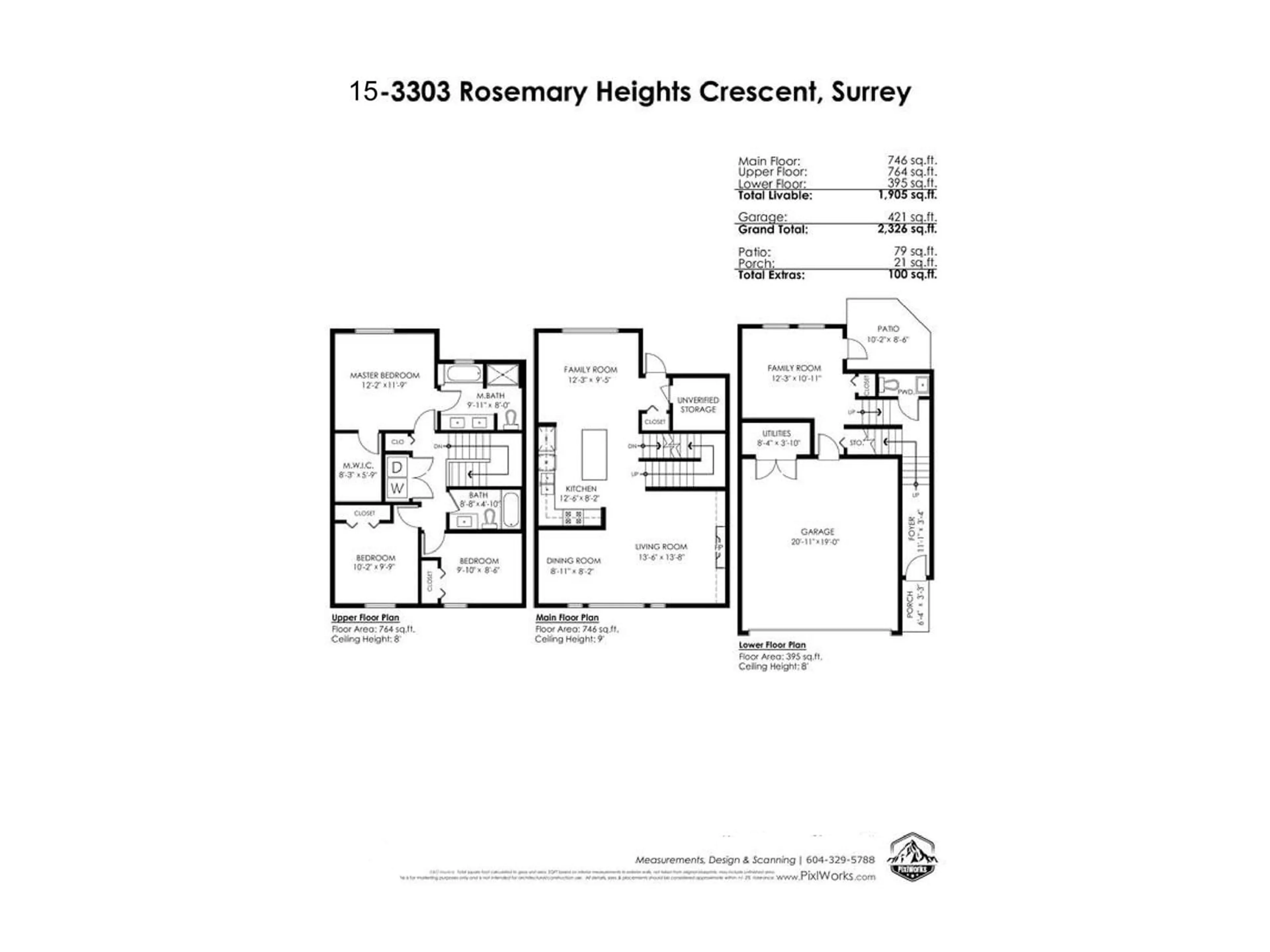 Floor plan for 15 - 3303 ROSEMARY HEIGHTS, Surrey British Columbia V3Z0K7