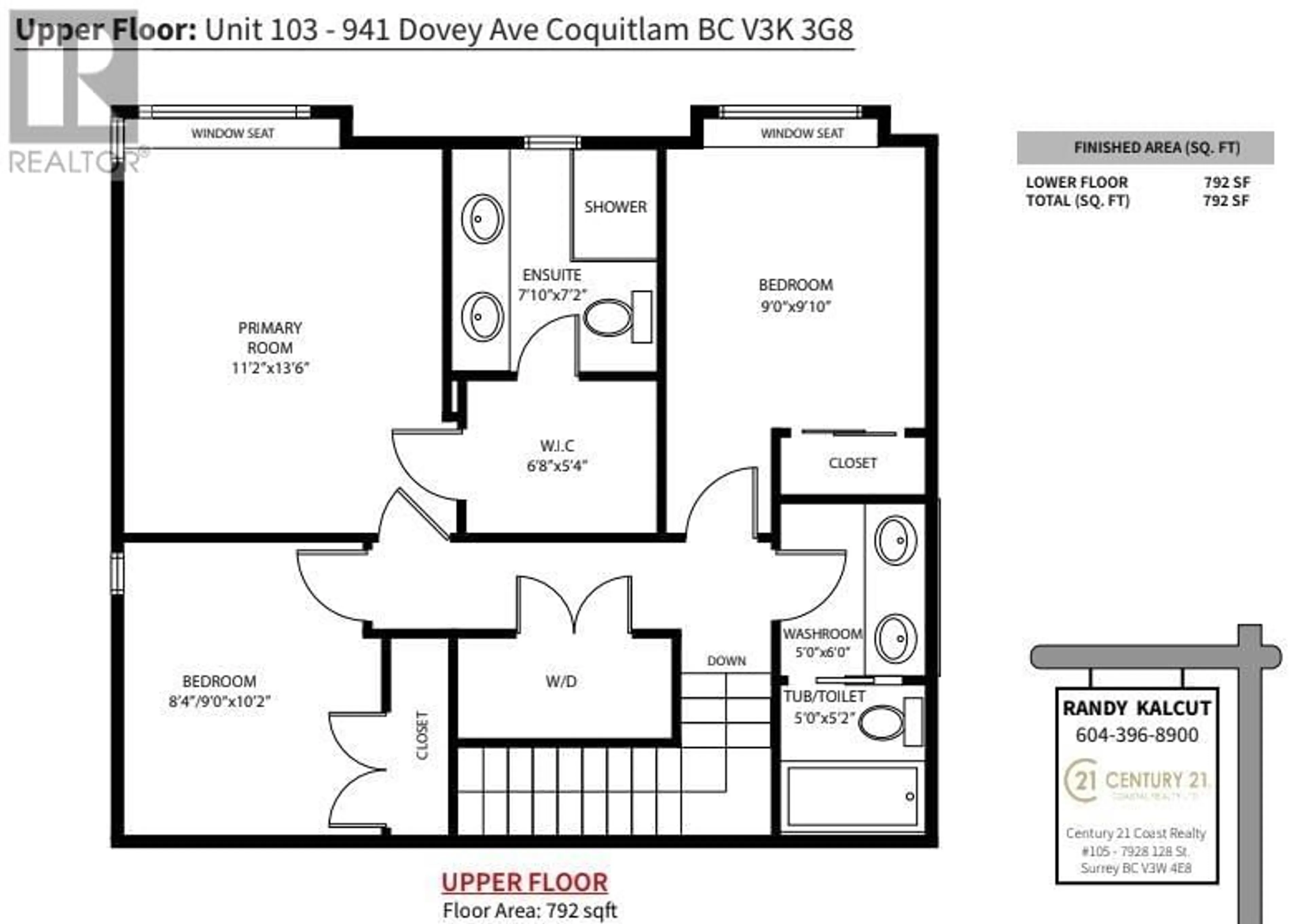 Floor plan for 103 - 941 DANSEY AVENUE, Coquitlam British Columbia V3K3G8