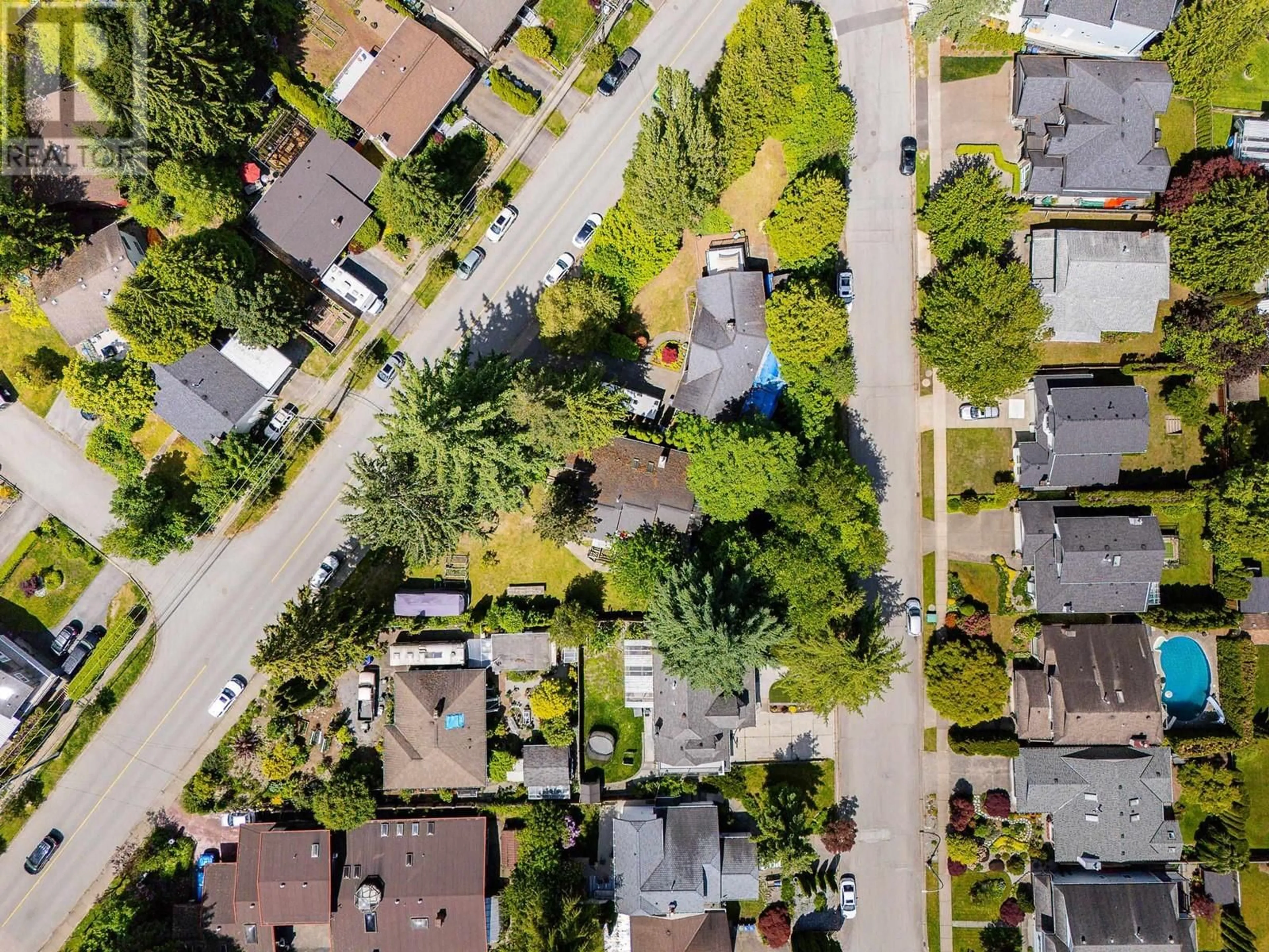 A pic from outside/outdoor area/front of a property/back of a property/a pic from drone, street for 1438 APEL DRIVE, Port Coquitlam British Columbia V3B2V2