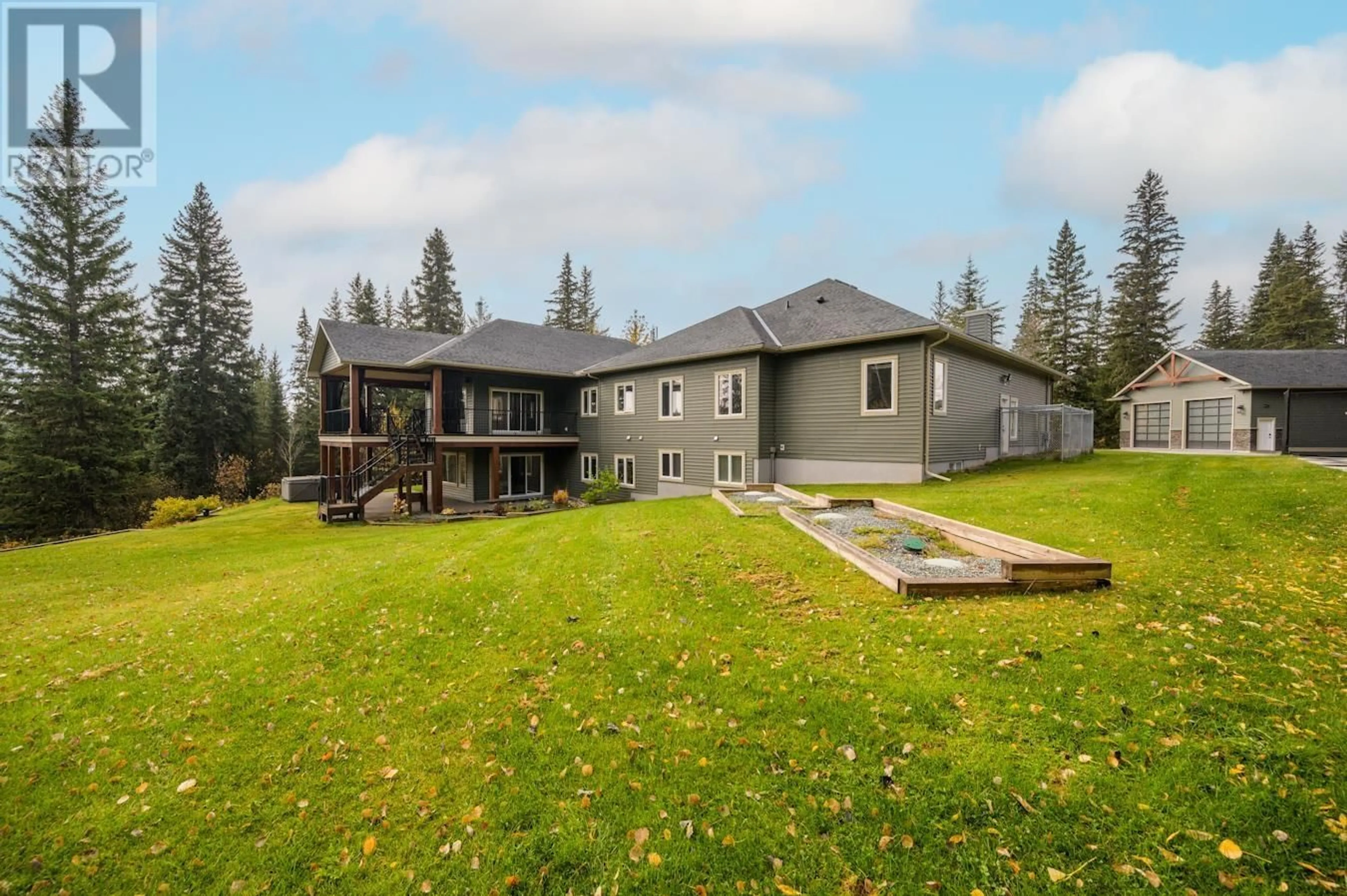 A pic from outside/outdoor area/front of a property/back of a property/a pic from drone, mountain view for 8650 SAMSON ROAD, Prince George British Columbia V2N5B1
