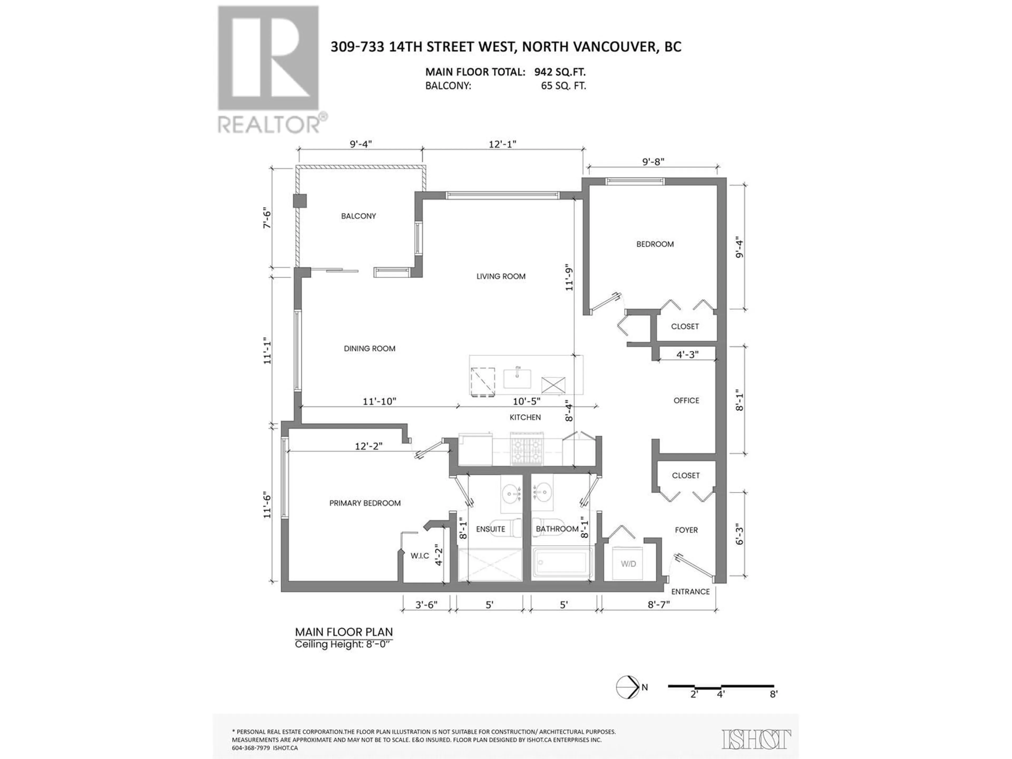 Floor plan for 309 - 733 14TH STREET, North Vancouver British Columbia V7M0C6