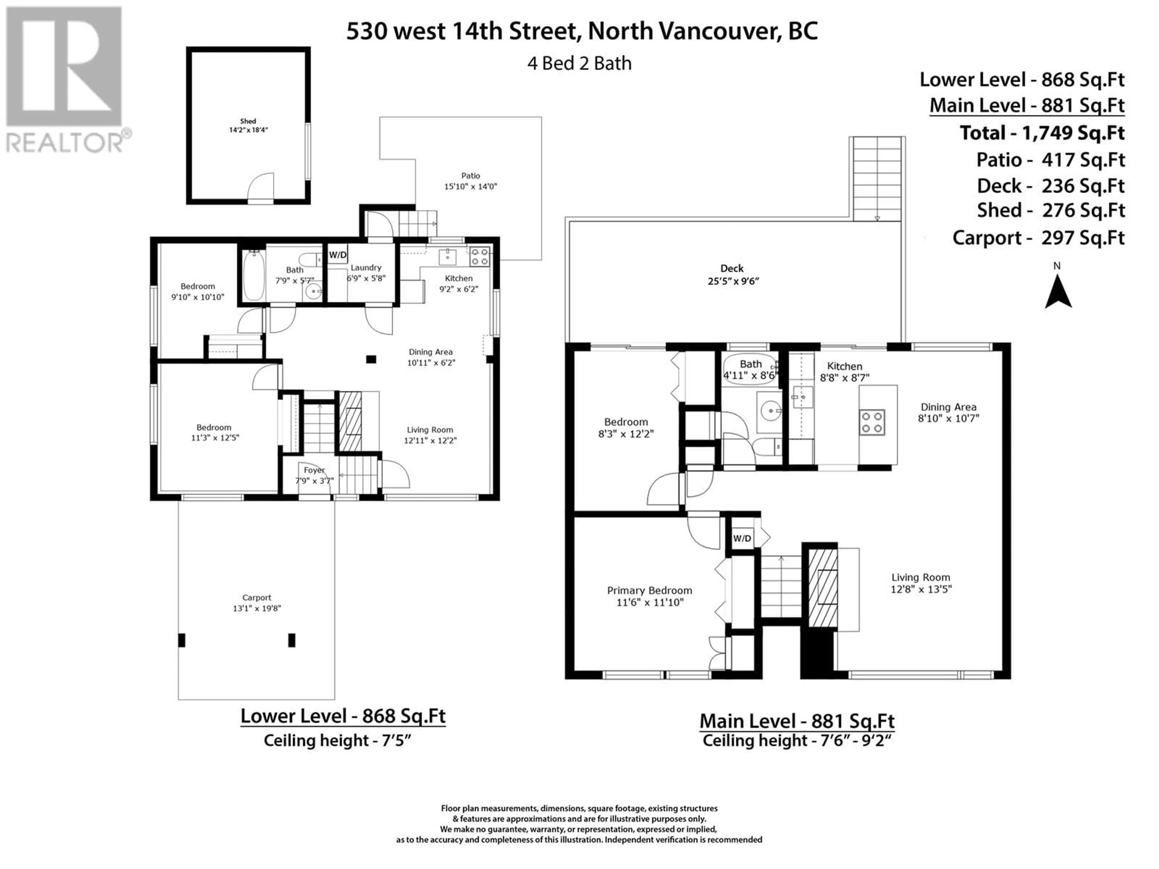 Floor plan for 530 14TH STREET, North Vancouver British Columbia V7M1P9