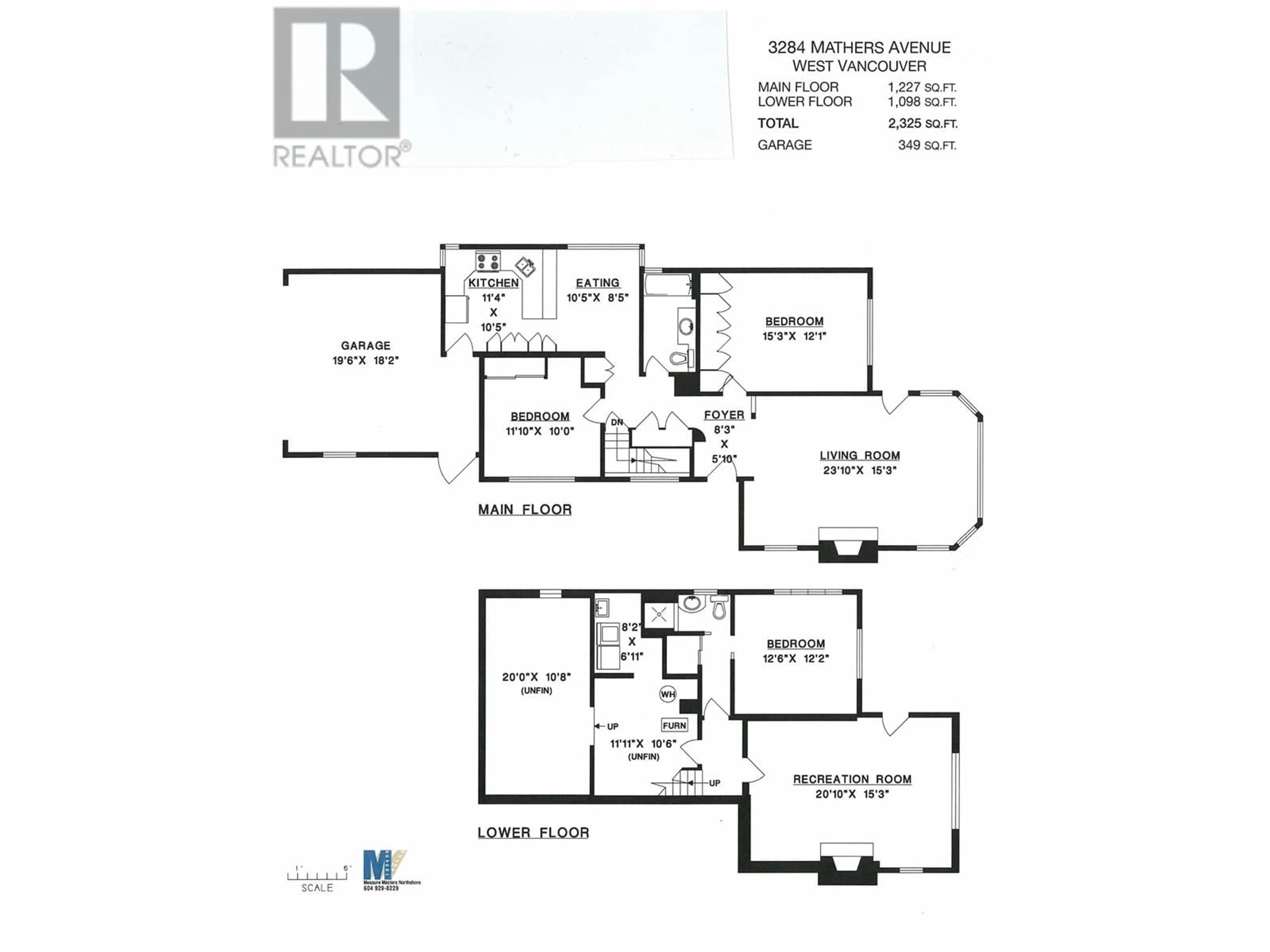 Floor plan for 3284 MATHERS AVENUE, West Vancouver British Columbia V7V2K5