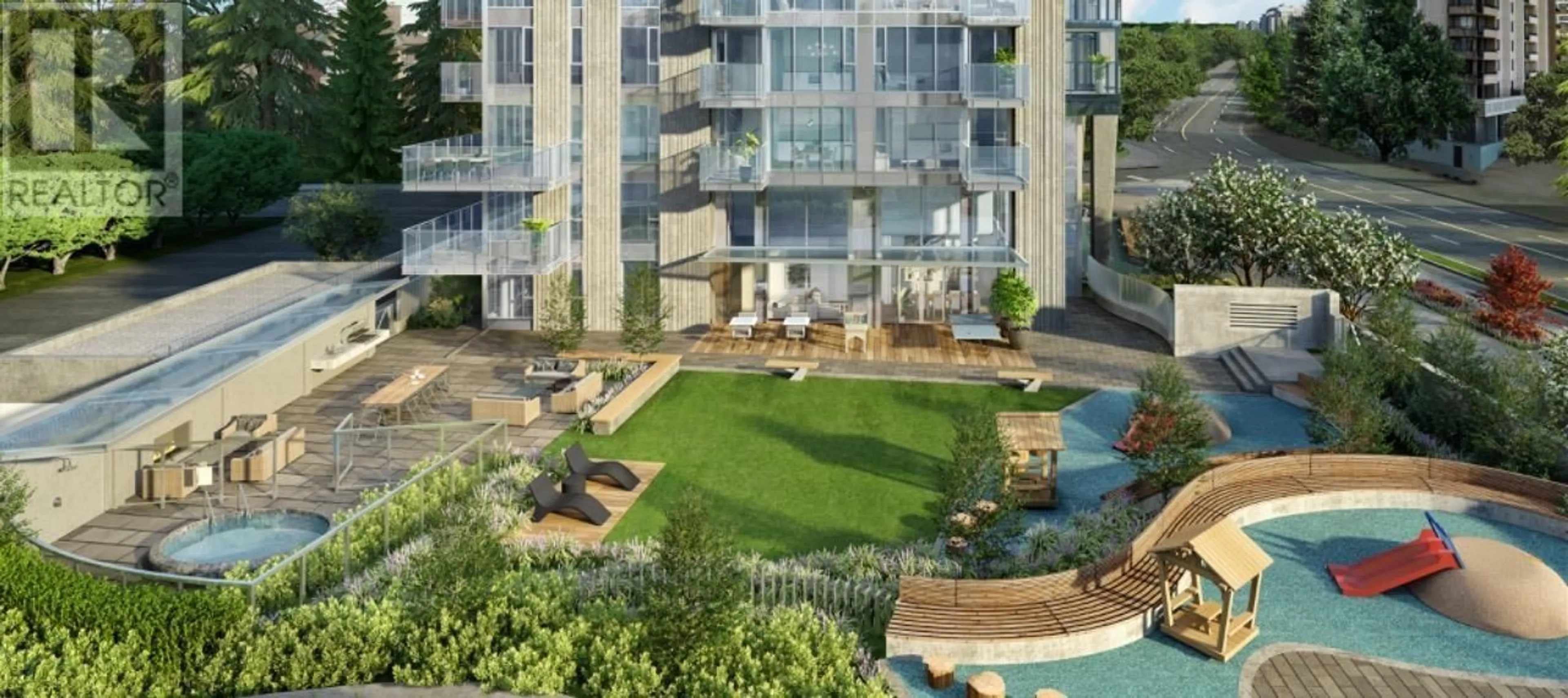 Patio, city buildings view from balcony for 2506 - 5685 HALLEY AVENUE, Burnaby British Columbia V5H2P8