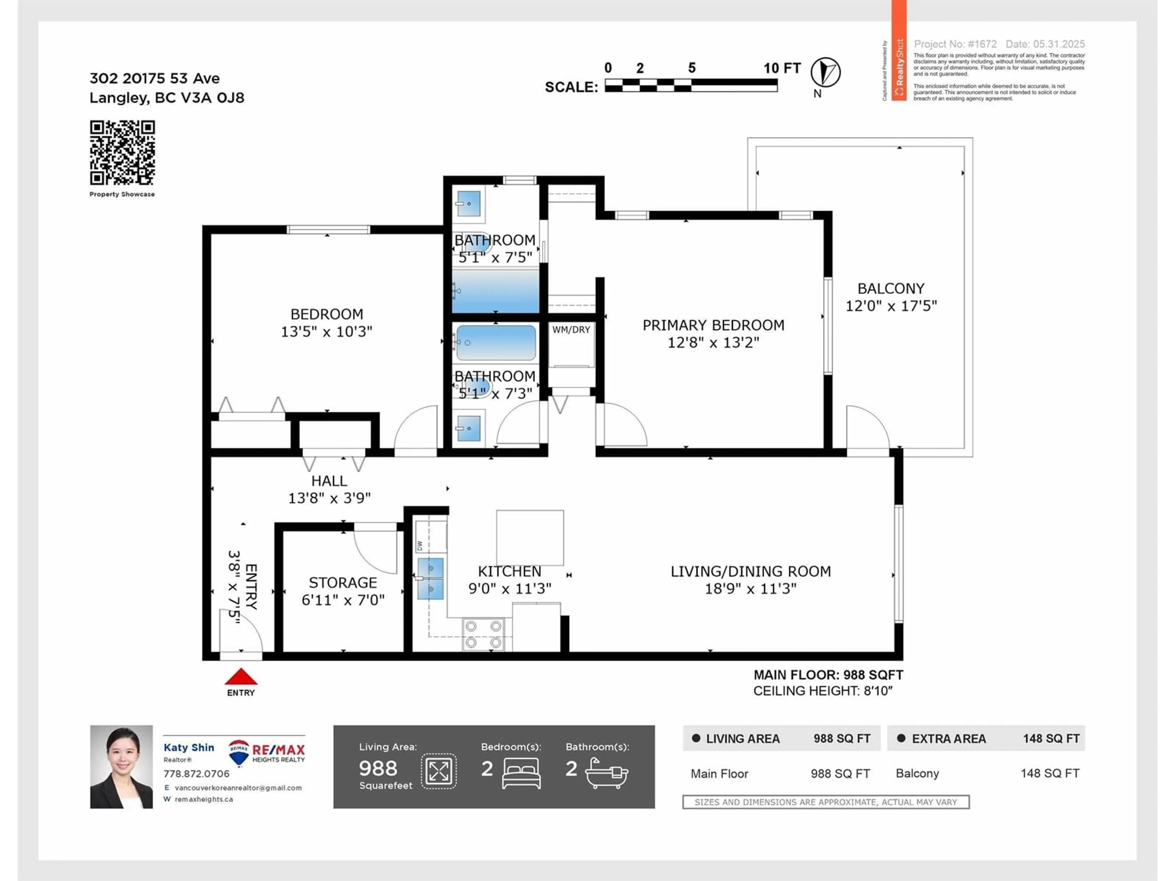 Floor plan for 302 - 20175 53, Langley British Columbia V3A0J8