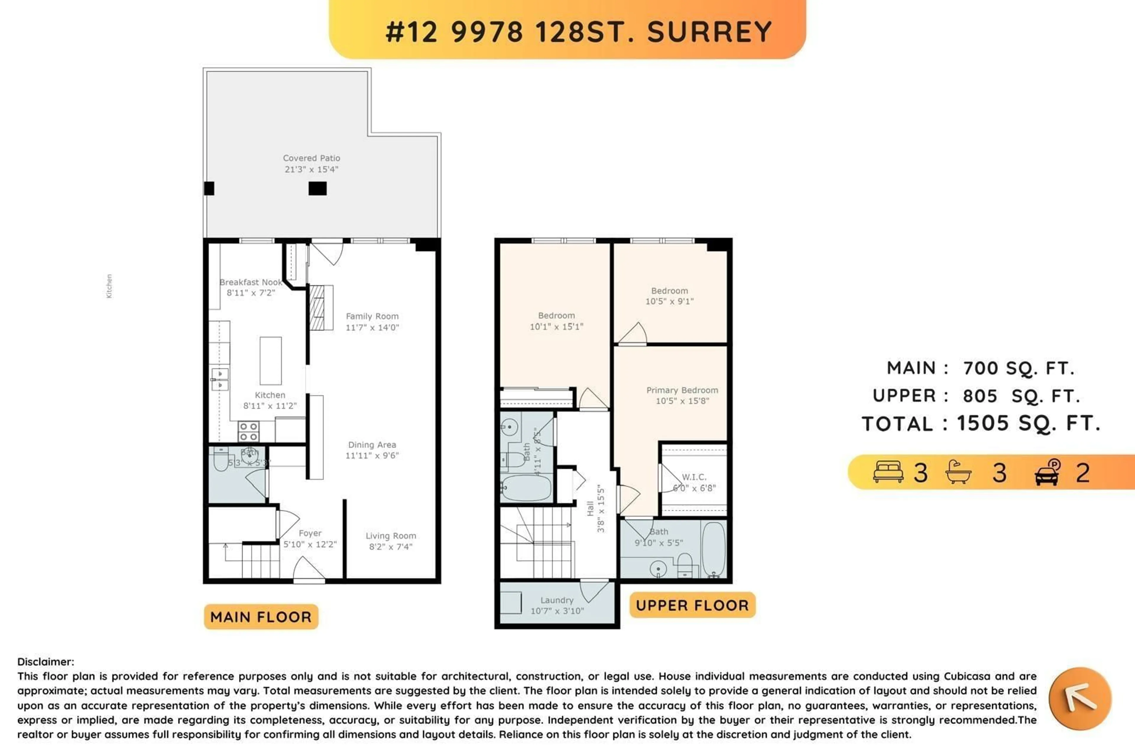 Floor plan for 12 - 9977 138 STREEY, Surrey British Columbia V3T5E4