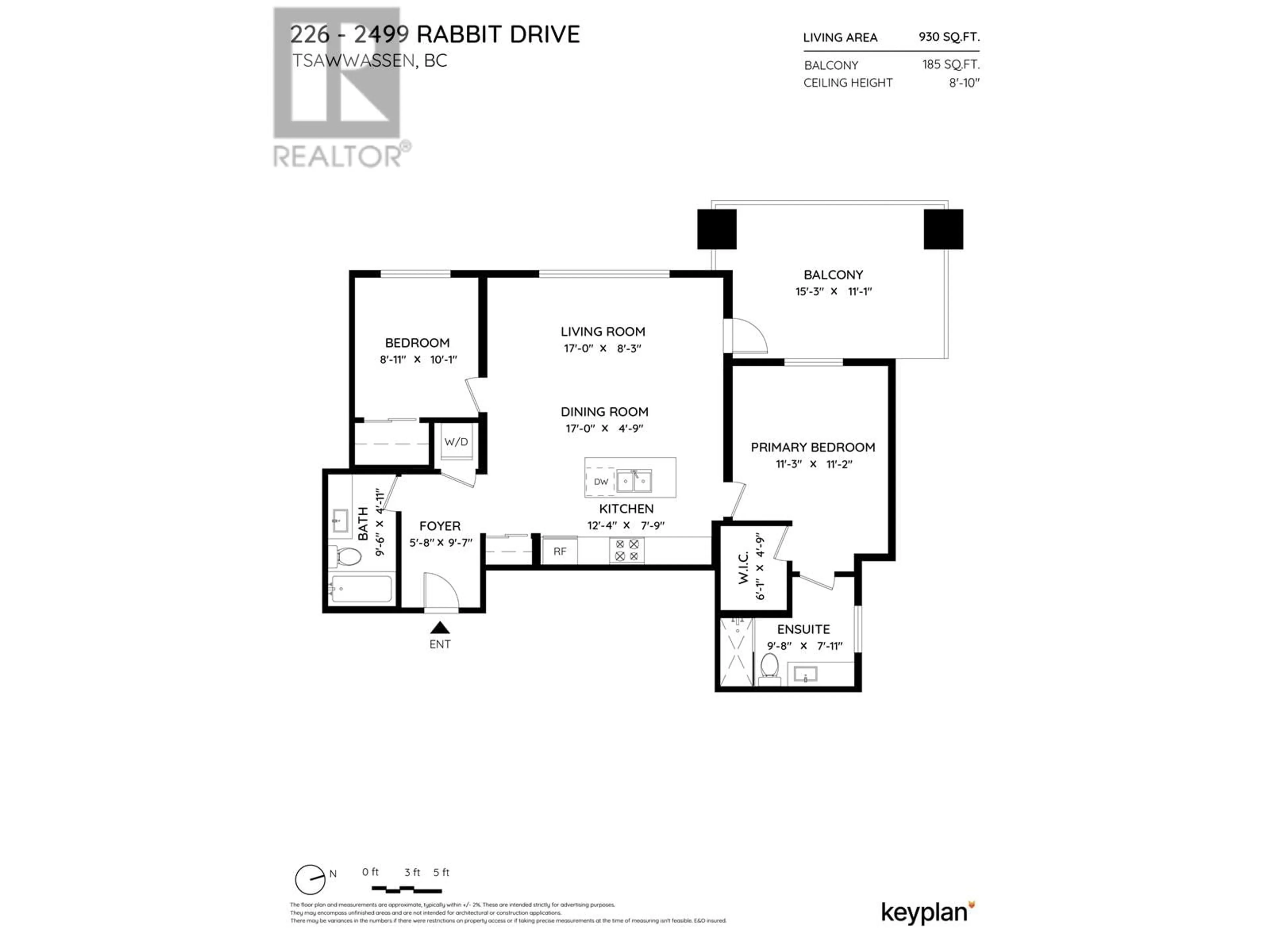 Floor plan for 5 - 2499 RABBIT DRIVE, Tsawwassen British Columbia V4M0G4