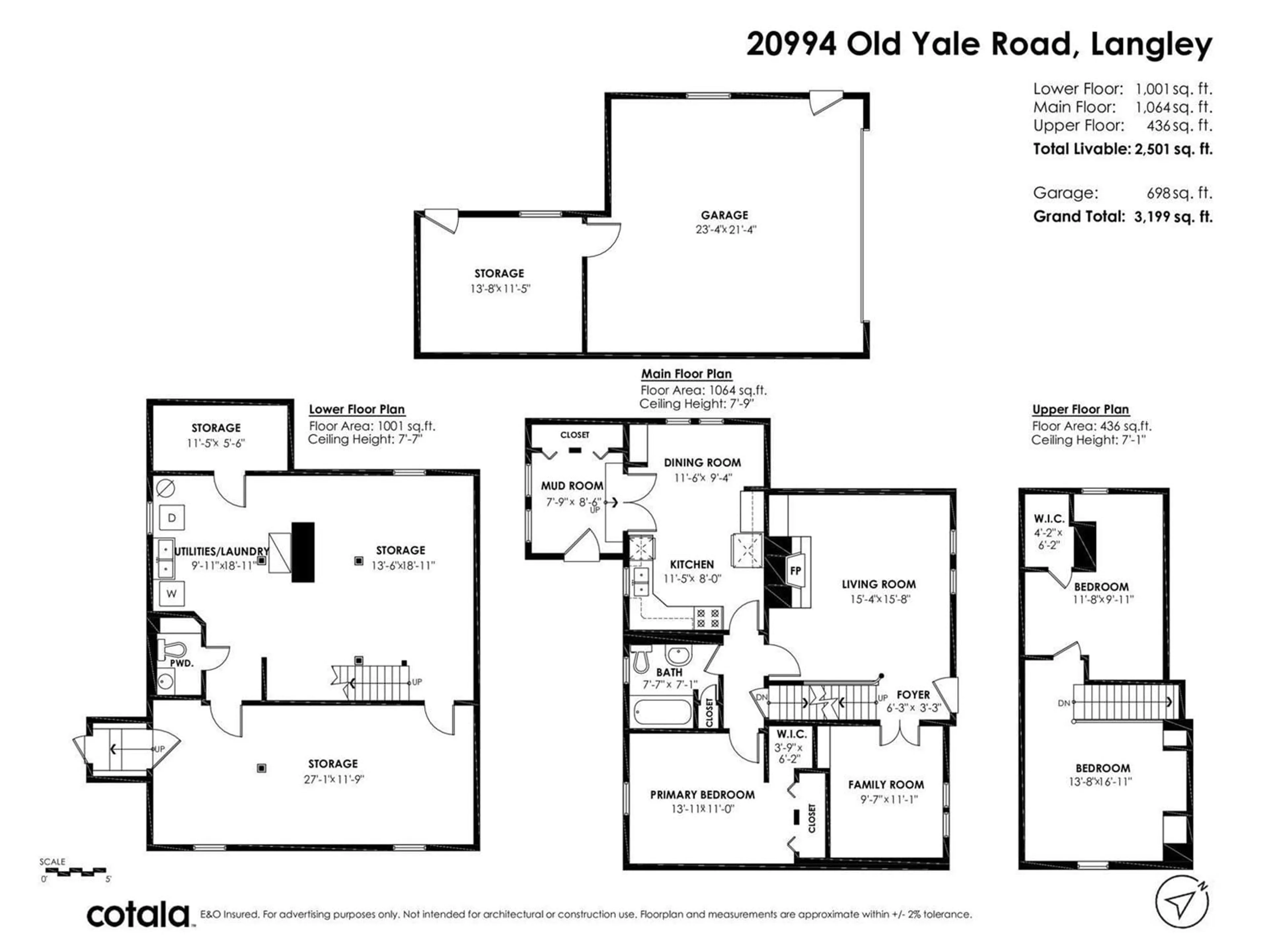 Floor plan for 20994 OLD YALE, Langley British Columbia V3A4M5