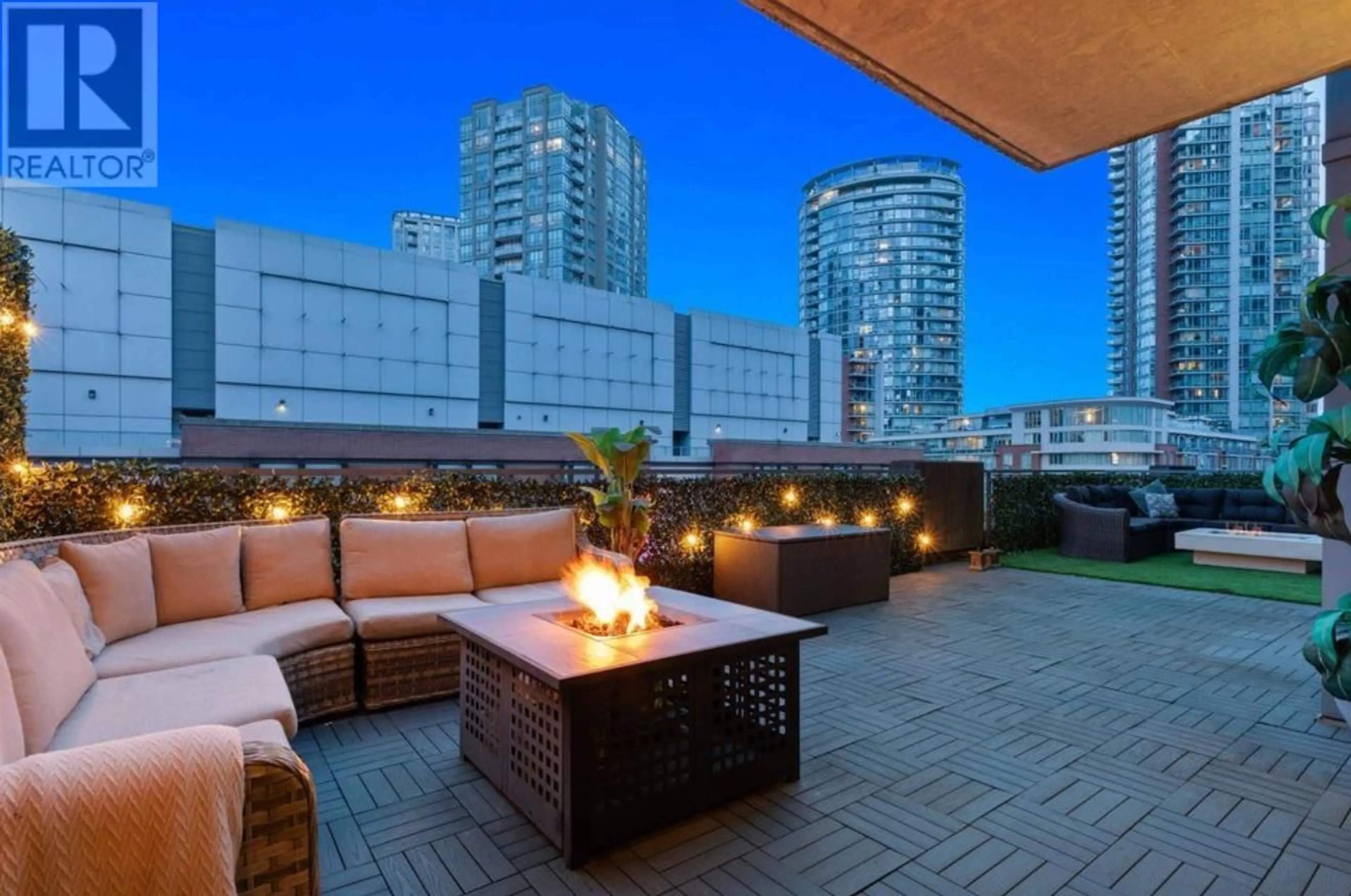 Patio, city buildings view from balcony for 312 - 555 ABBOTT STREET STREET, Vancouver British Columbia V6B6B8