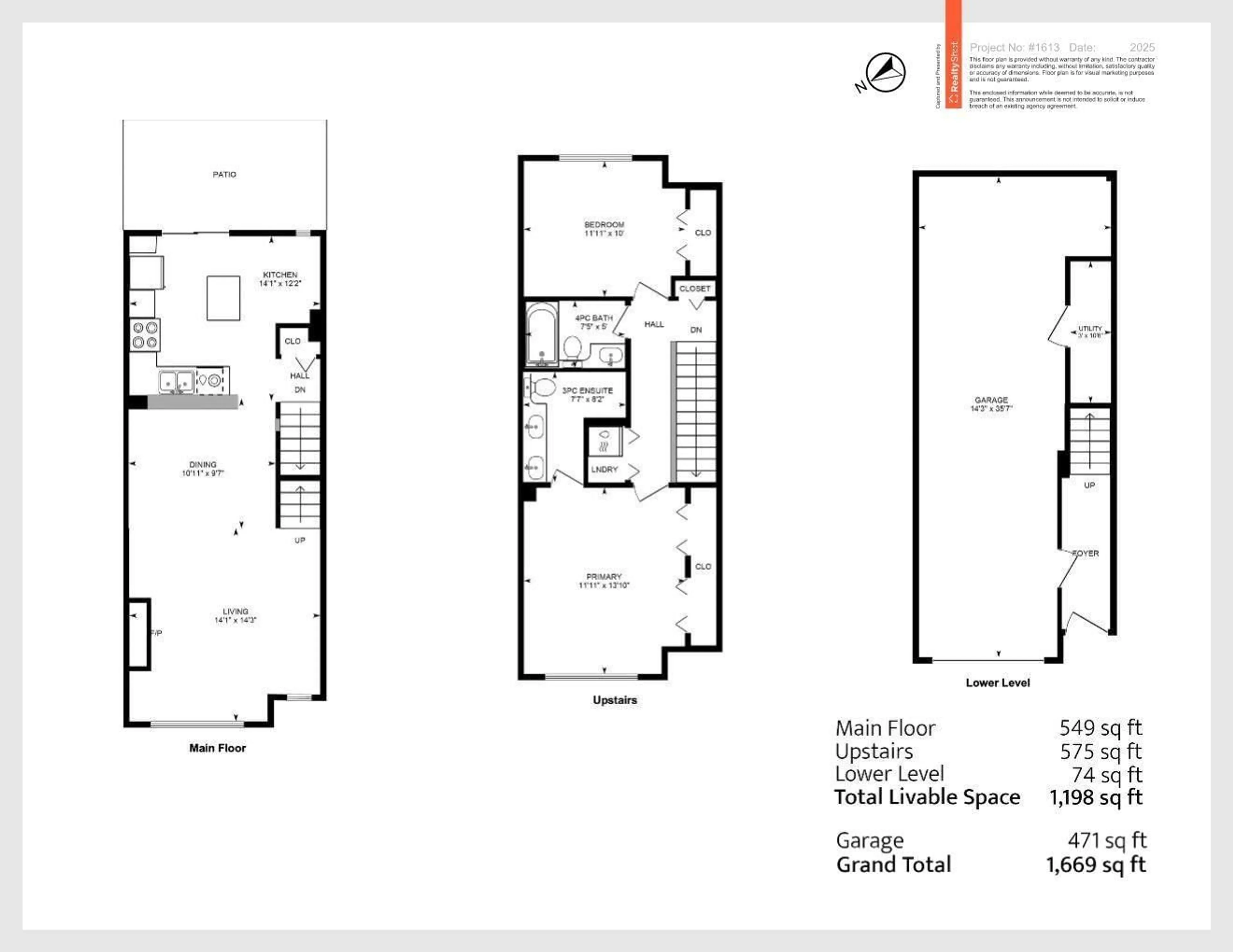 Floor plan for 39 - 20540 66, Langley British Columbia V2Y2Y7