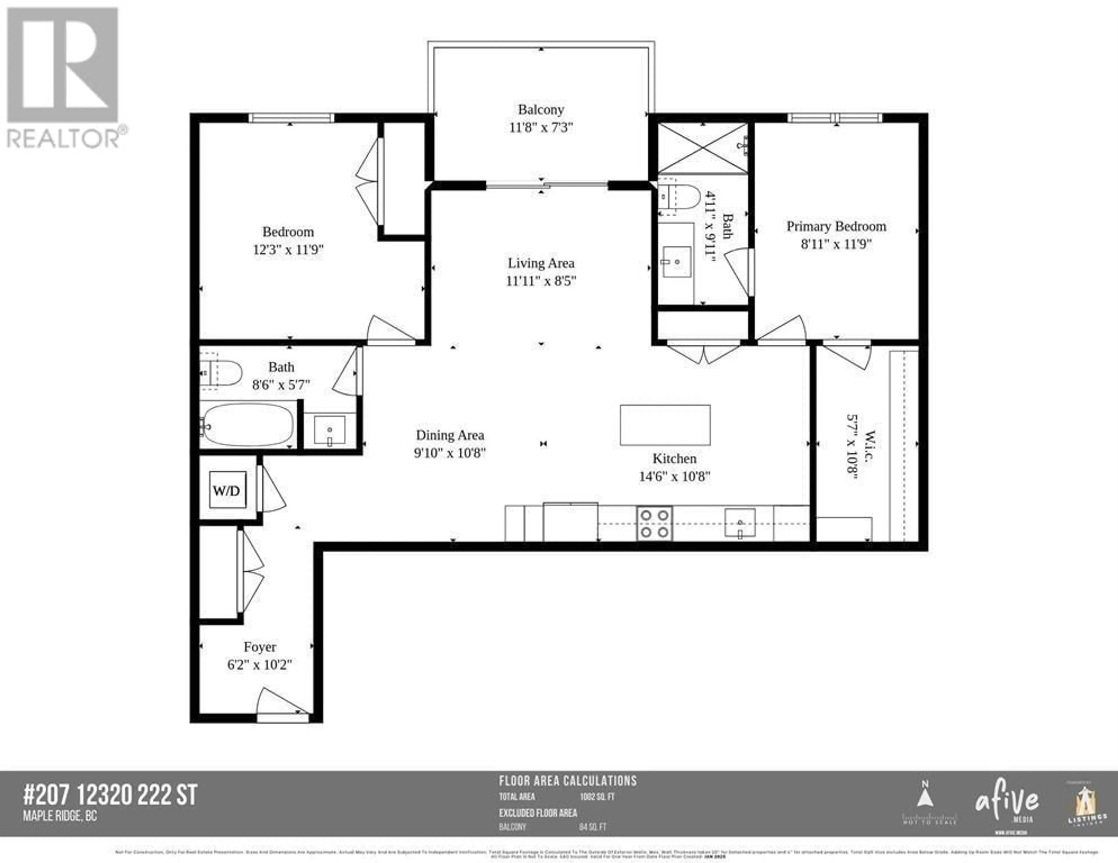 Floor plan for 207 - 12320 222 STREET, Maple Ridge British Columbia V2X4K8