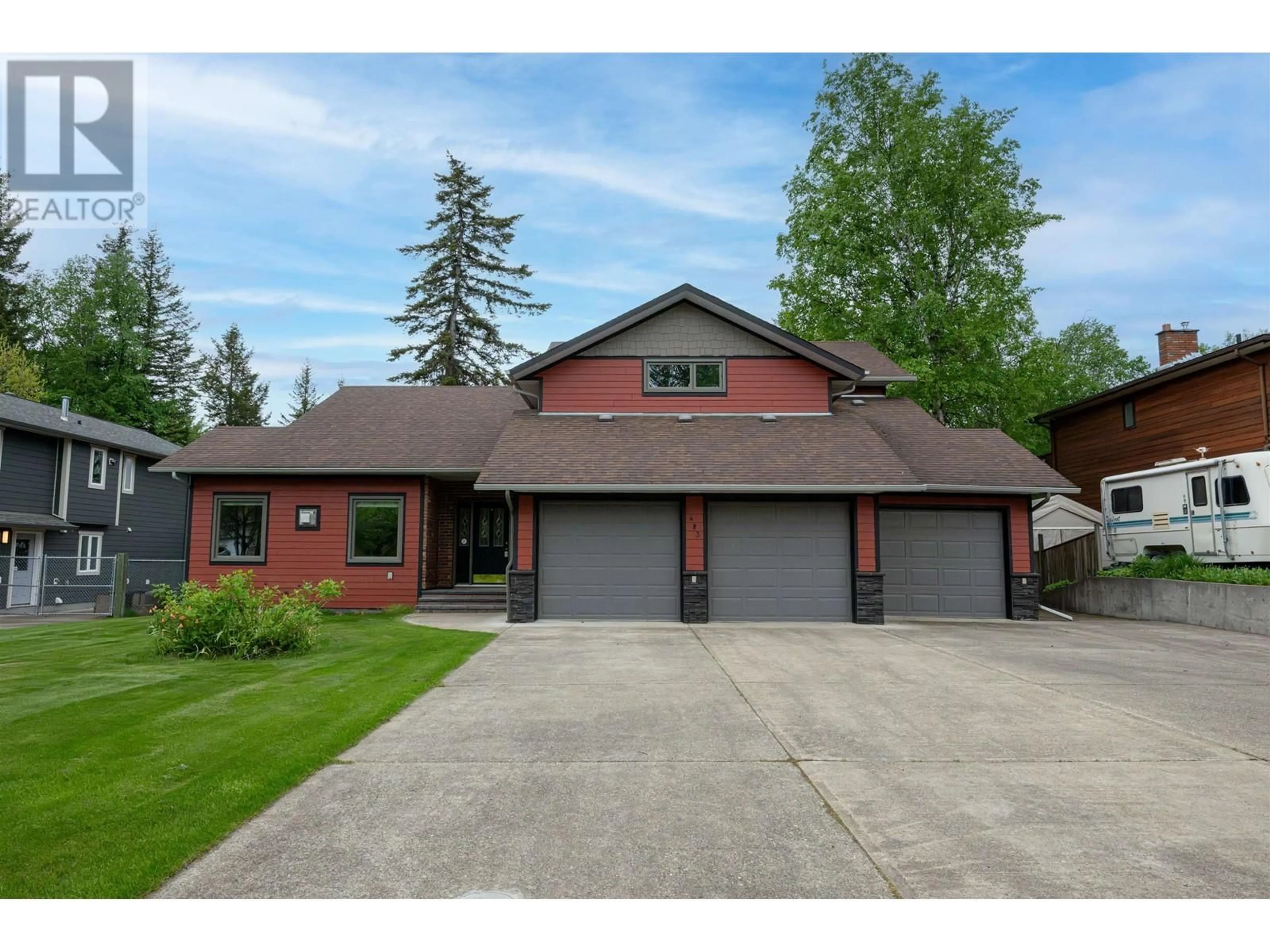 Home with brick exterior material, street for 2483 RIDGEVIEW DRIVE, Prince George British Columbia V2K4B2
