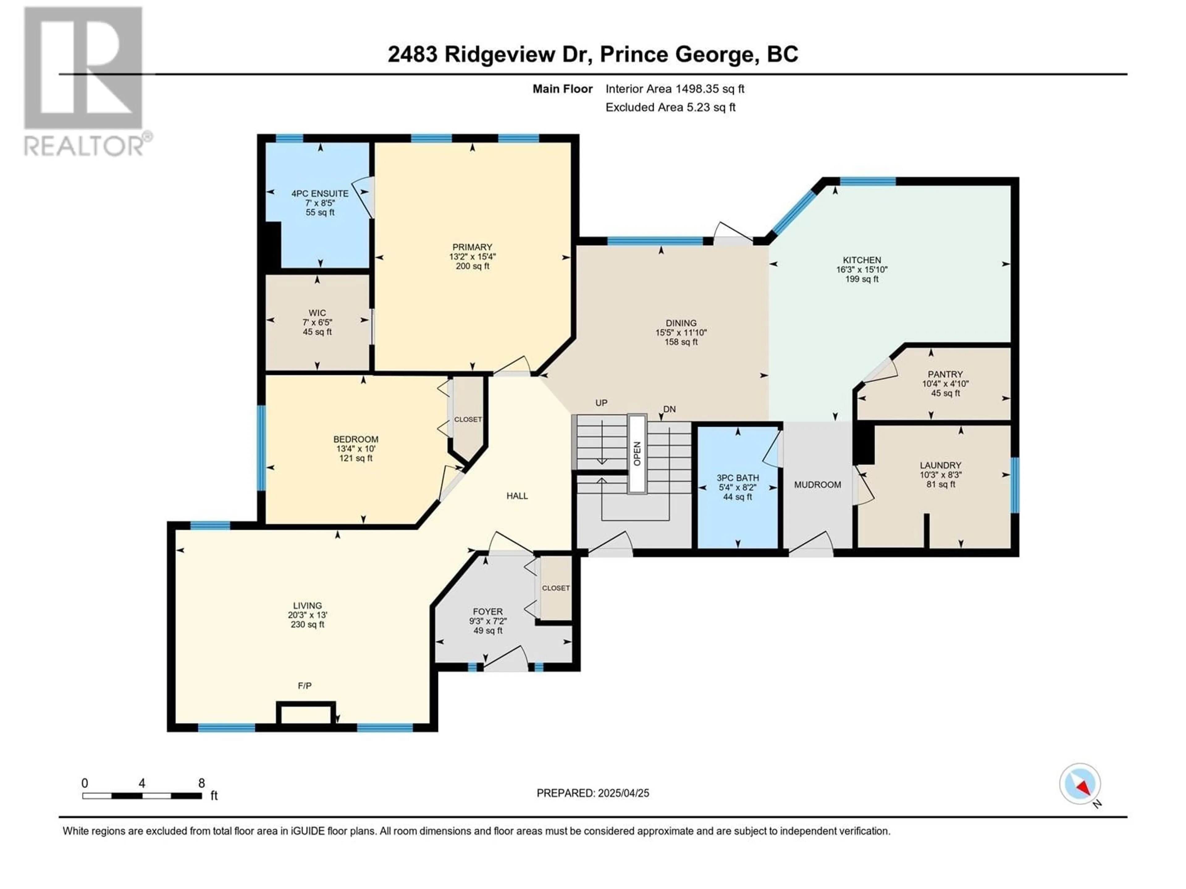 Floor plan for 2483 RIDGEVIEW DRIVE, Prince George British Columbia V2K4B2