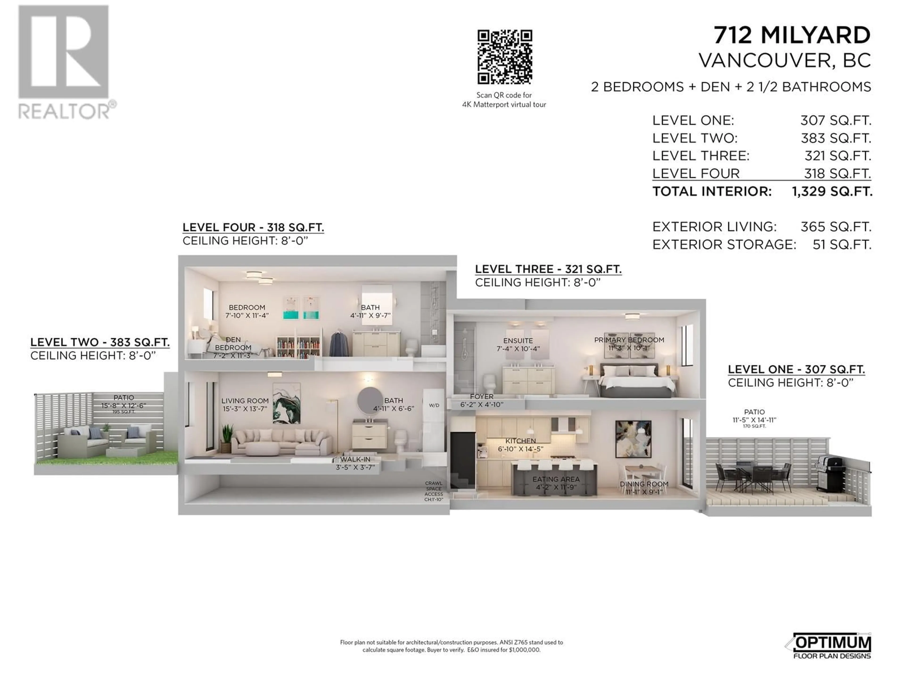 Floor plan for 712 MILLYARD, Vancouver British Columbia V5Z4A1