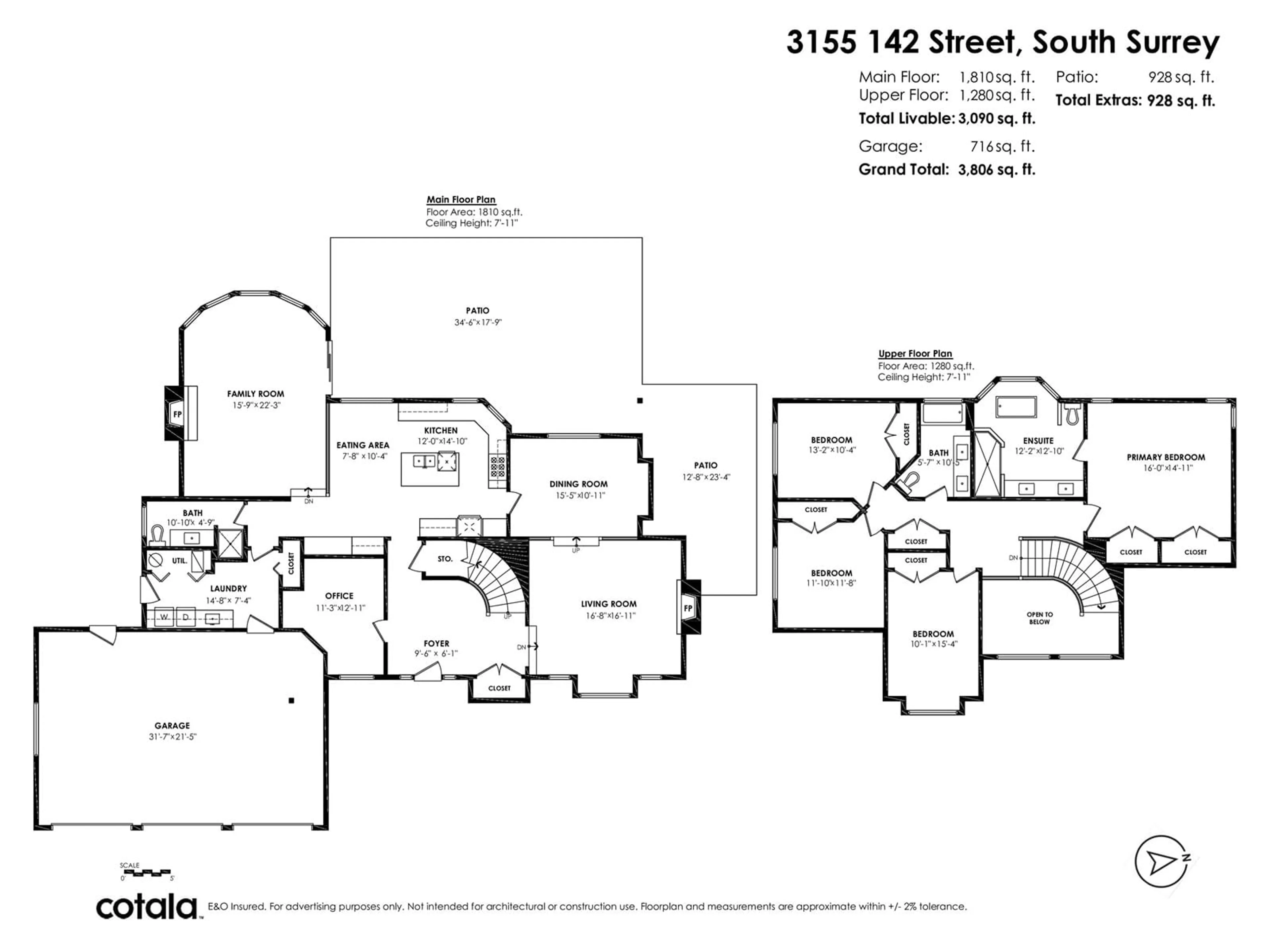 Floor plan for 3155 142, Surrey British Columbia V4P2J3