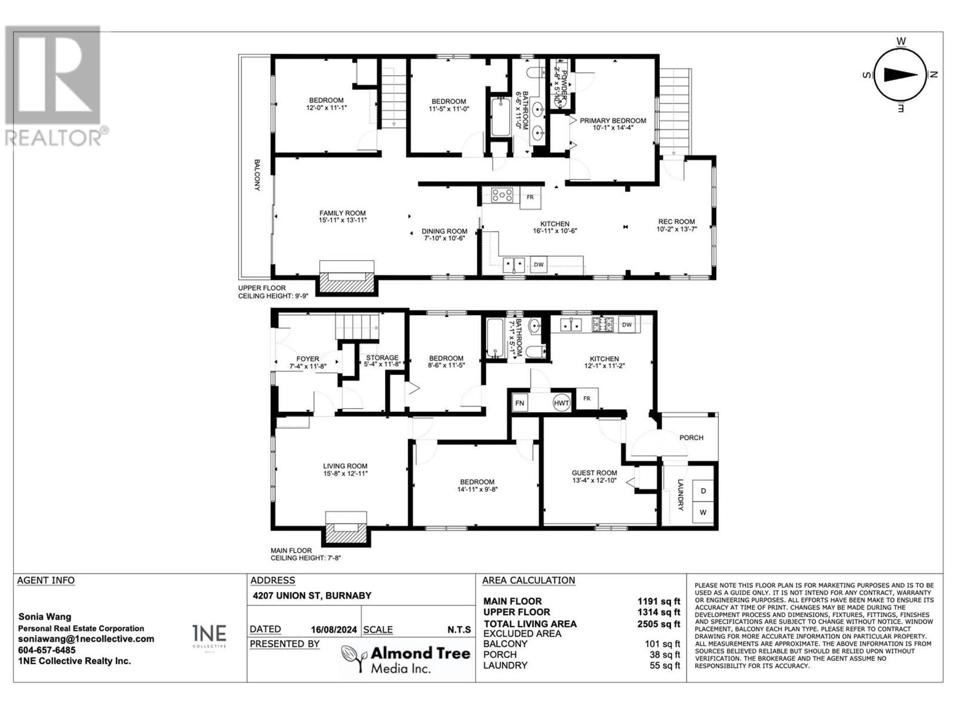 Floor plan for 4207 UNION STREET, Burnaby British Columbia V5C2X3