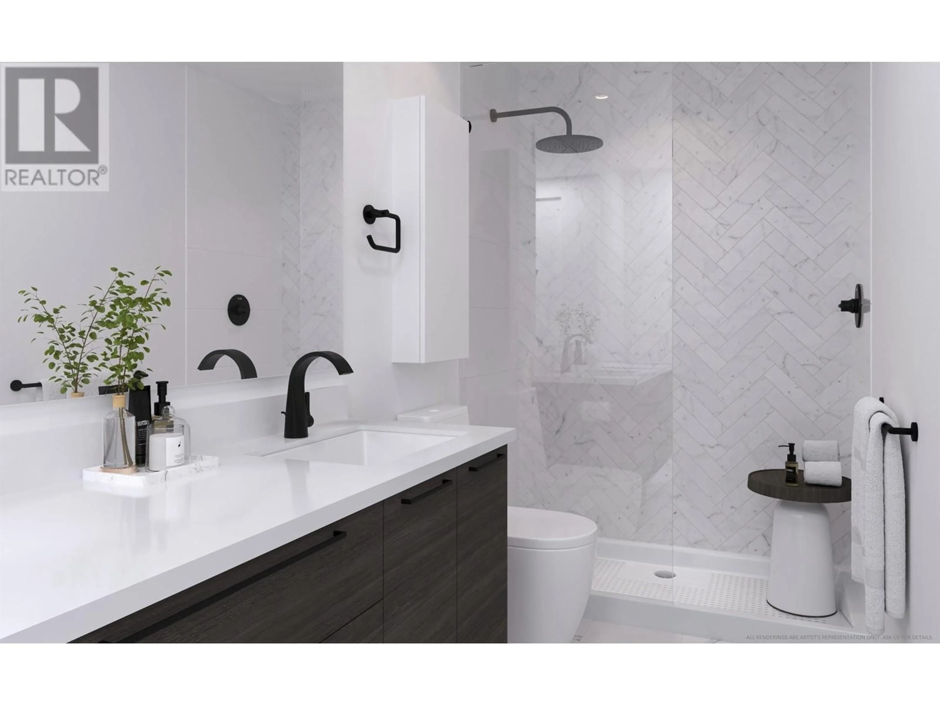 Contemporary bathroom, ceramic/tile floor for 201 - 422 LAKEWOOD DRIVE, Vancouver British Columbia V5L4L7