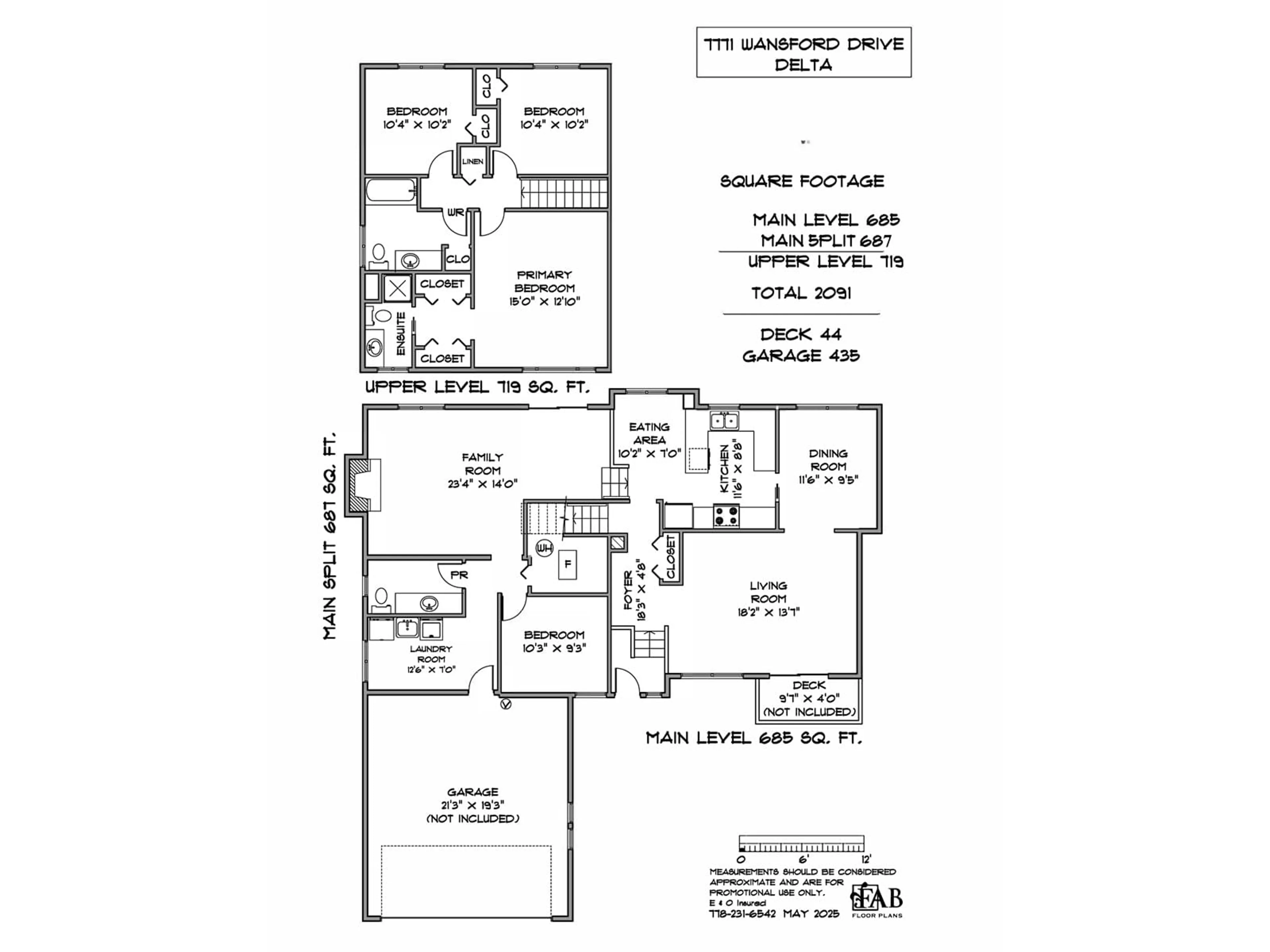 Floor plan for 7771 WANSFORD, Delta British Columbia V4C7T1